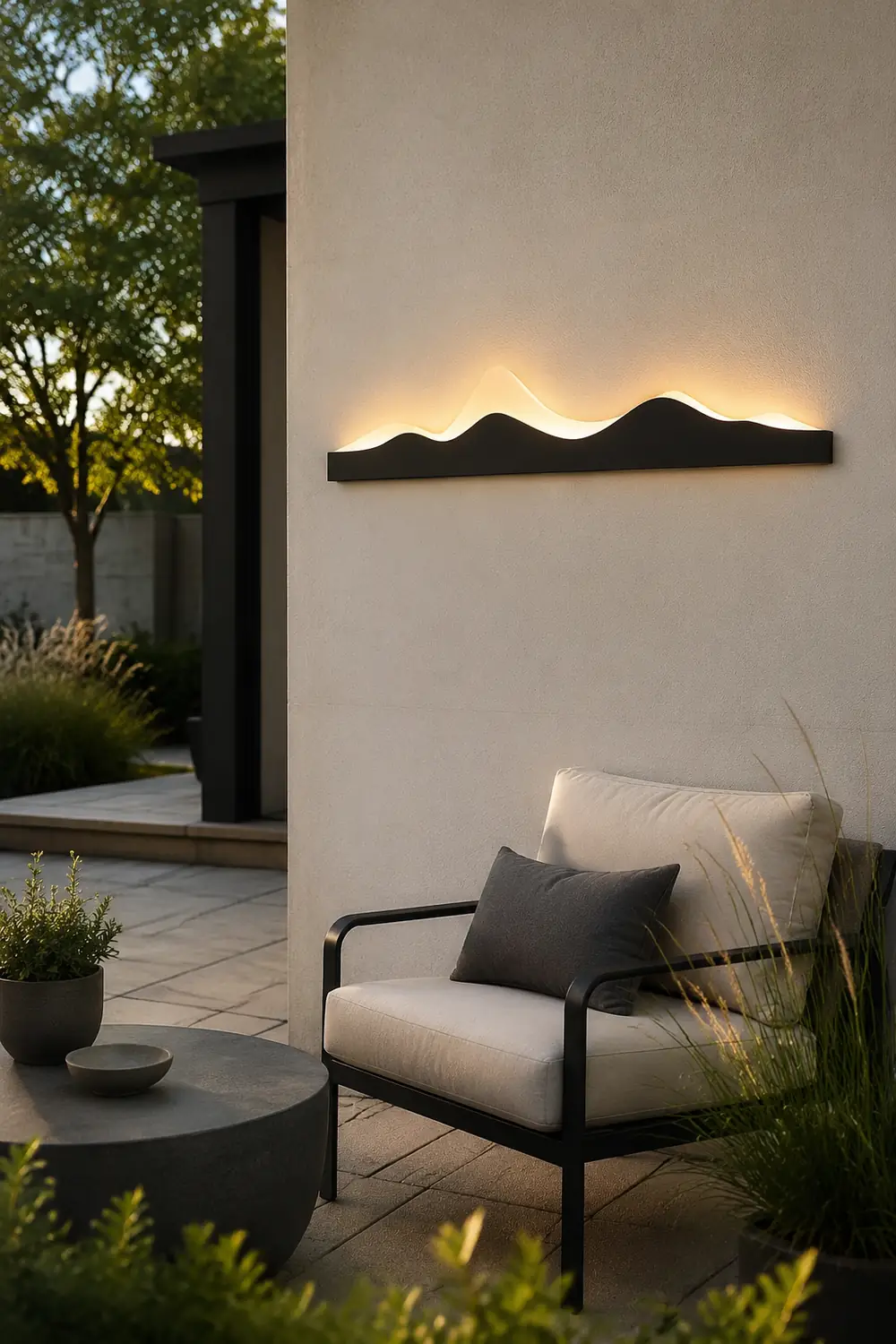 Mountain Scenery Creative Waterproof LED Modern Outdoor Wall Lights - Lumpaz