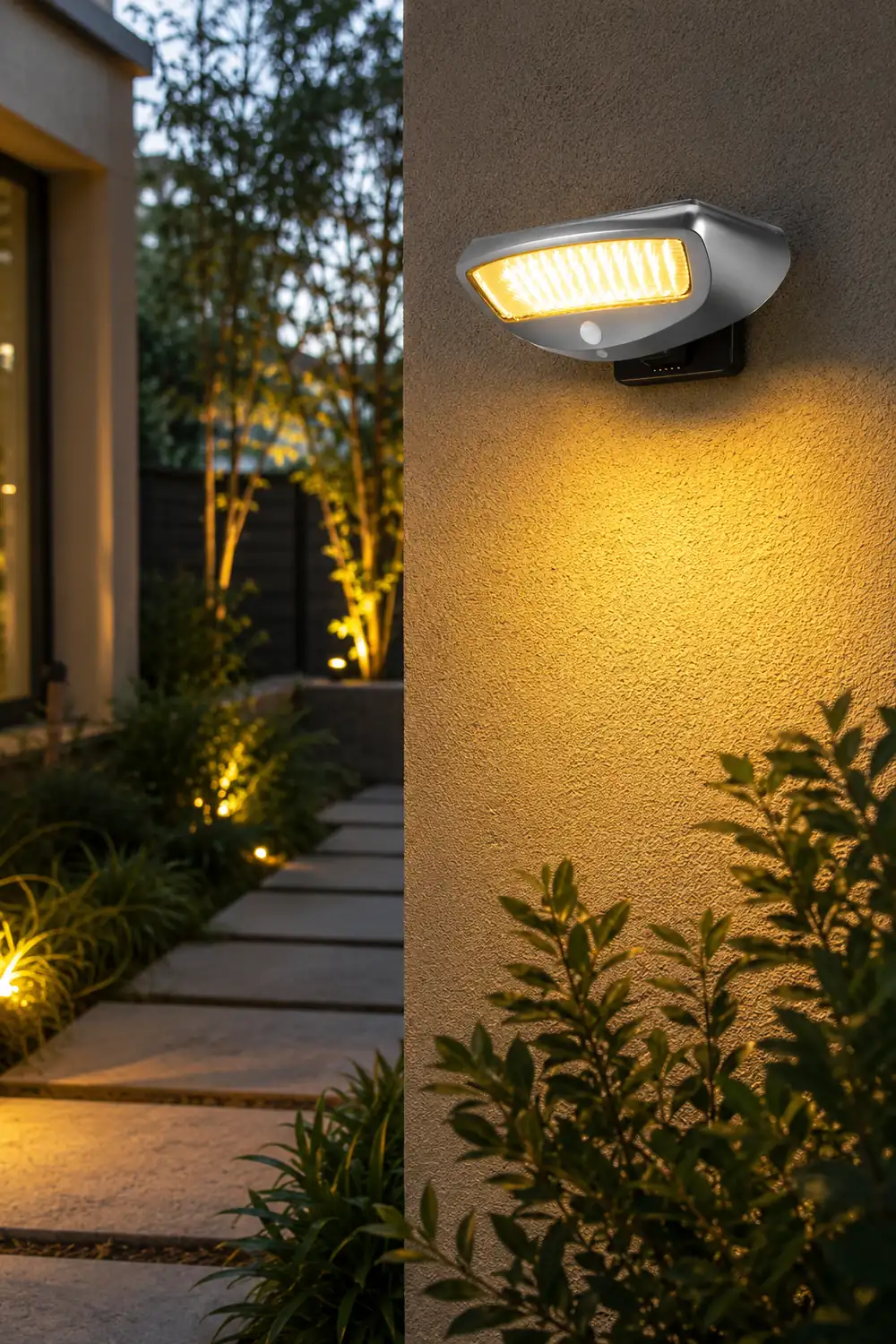 Motion Sensor 45° Adjustable Waterproof Solar Lights Outdoor Wall Lamp - Lumpaz