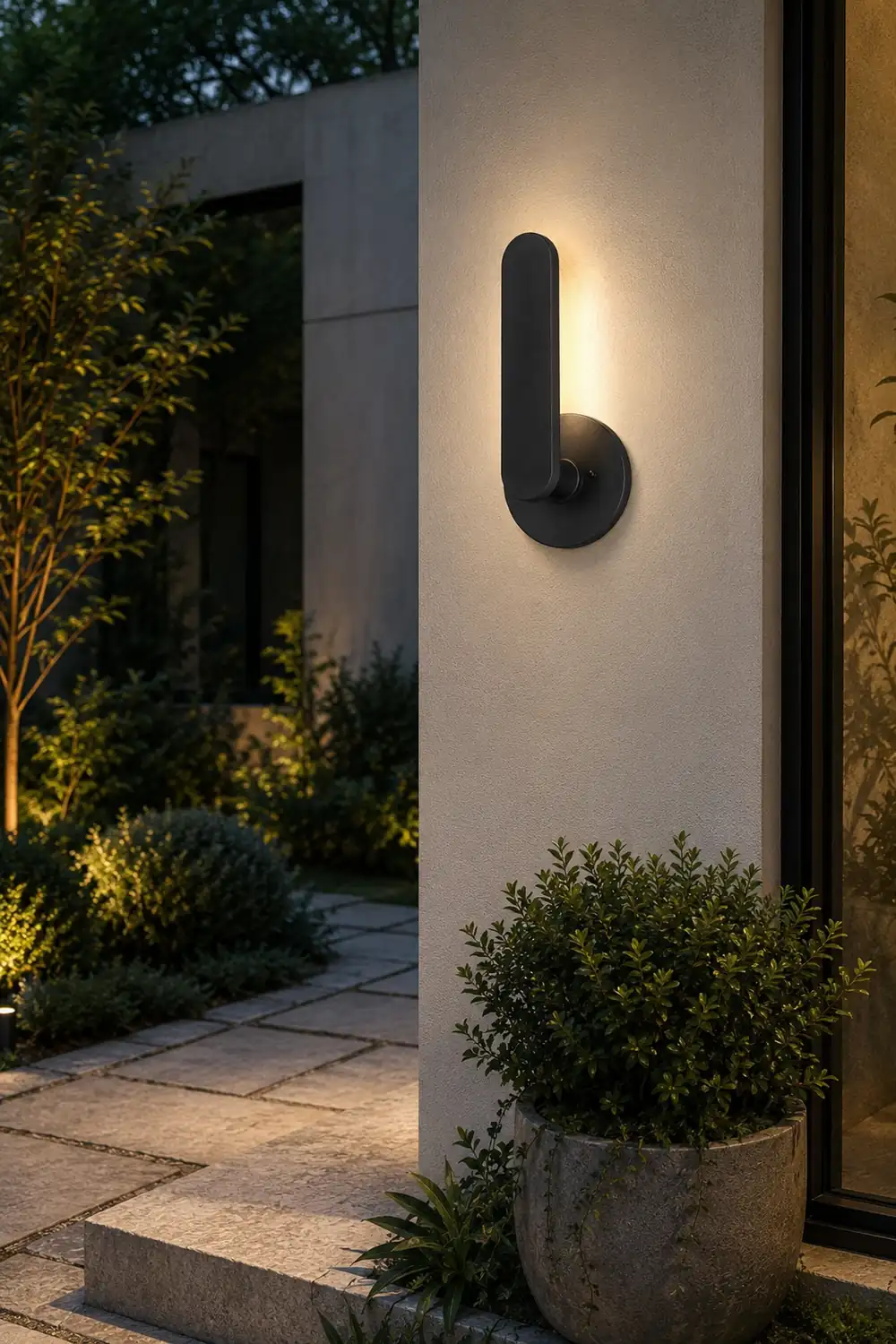 Strip Aluminum Waterproof LED 10W Black Modern Outdoor Wall Lighting - Lumpaz