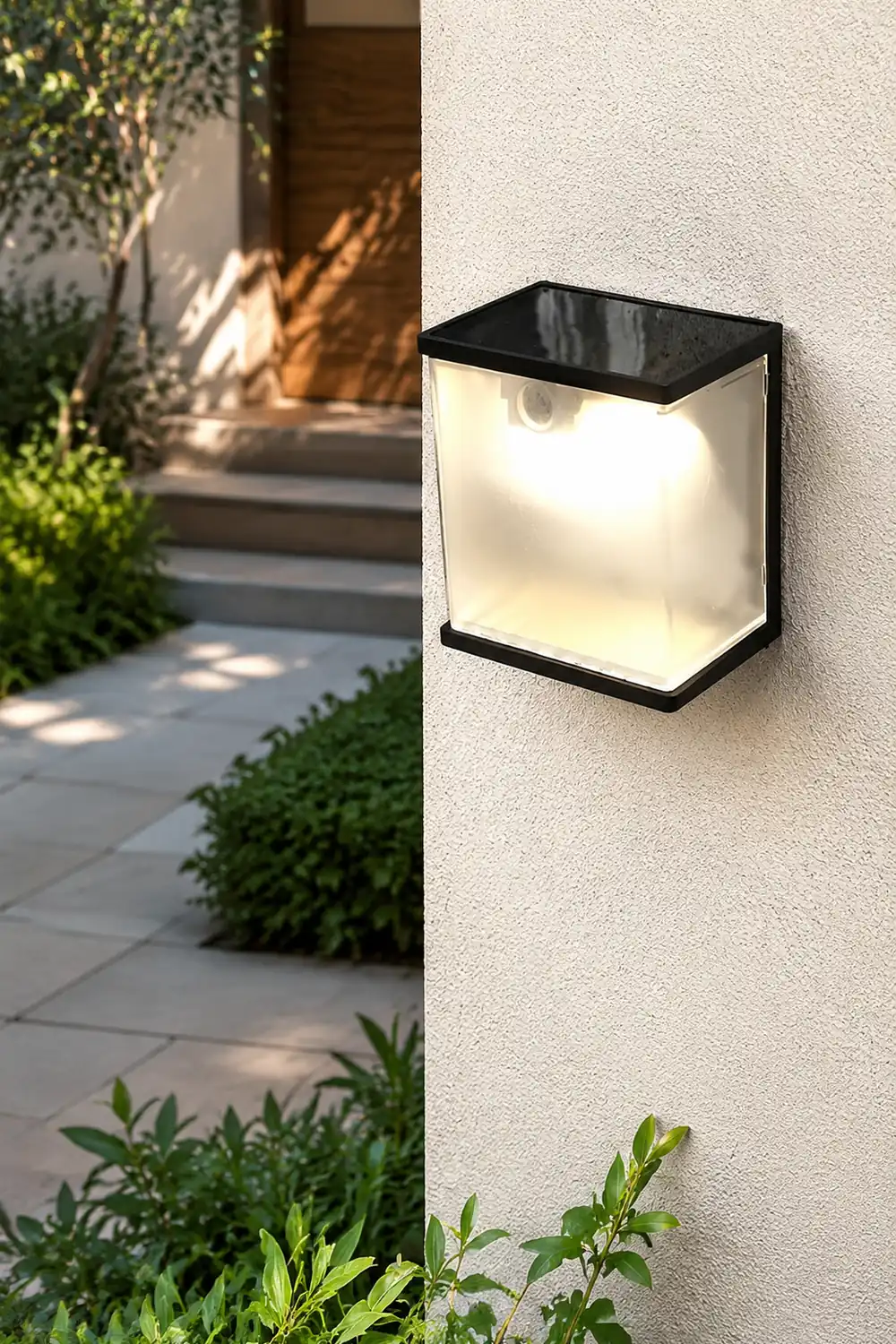 Square Intelligent Motion Sensor LED Waterproof Solar Outdoor Lights - Lumpaz