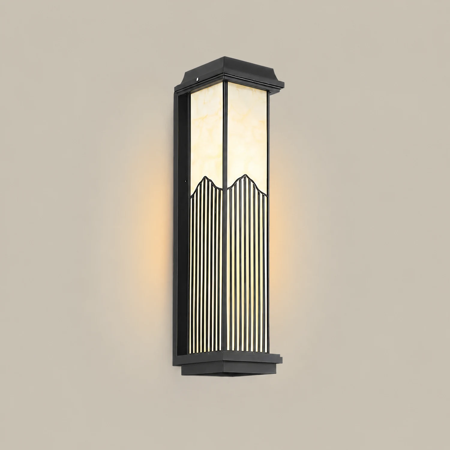 Waterproof Solar Powered Automatic Charging Outdoor Wall Lights with Remote - Lumpaz