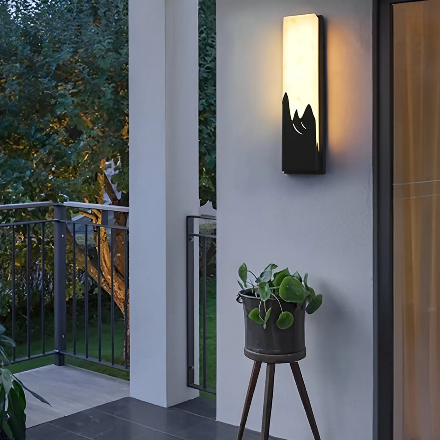 Rectangular Creative Scenery Waterproof LED Black Retro Sconces Lighting - Lumpaz