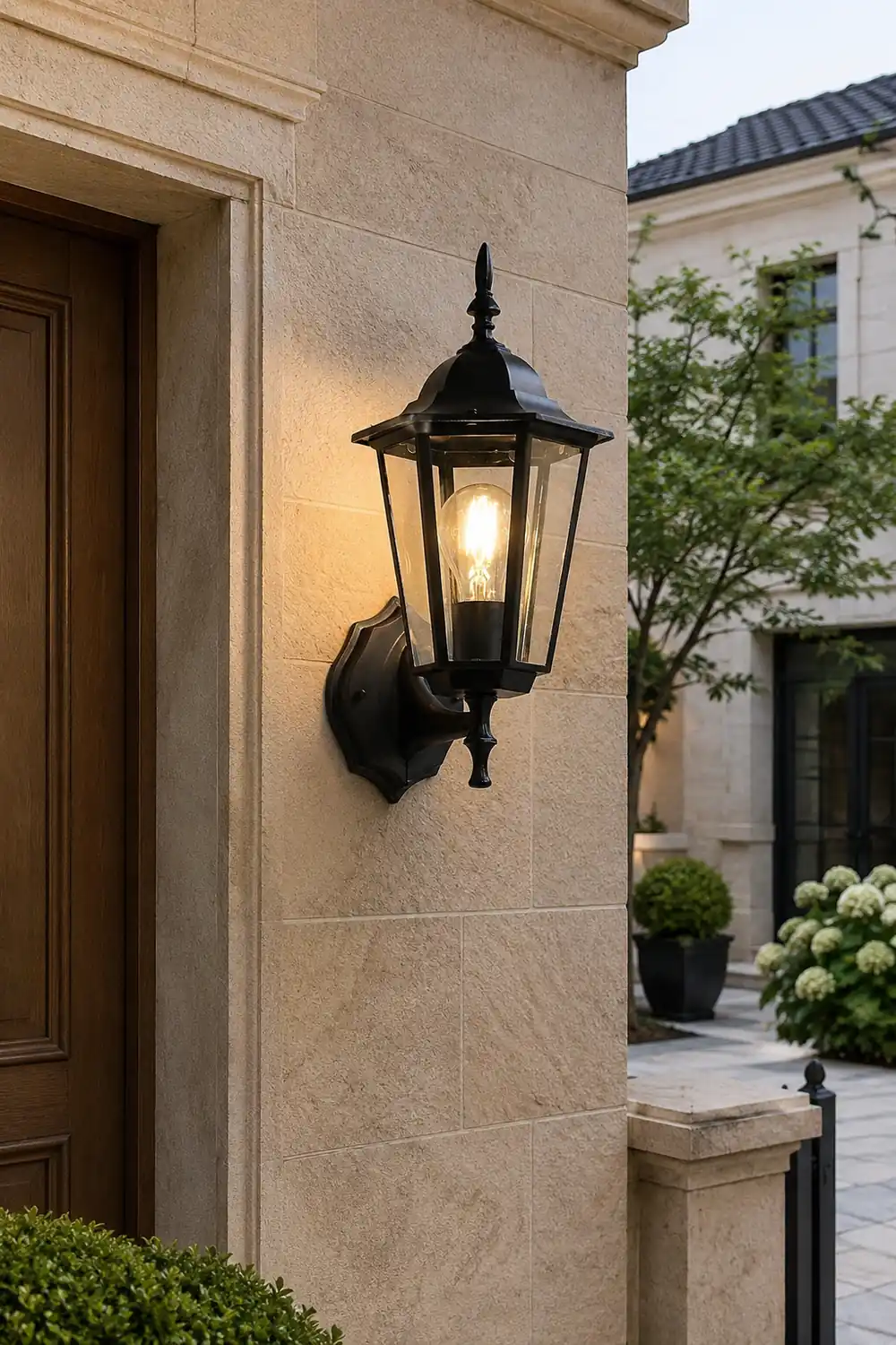 Retro Hexagonal Waterproof European Style Outdoor Wall Lights Wall Lamp - Lumpaz
