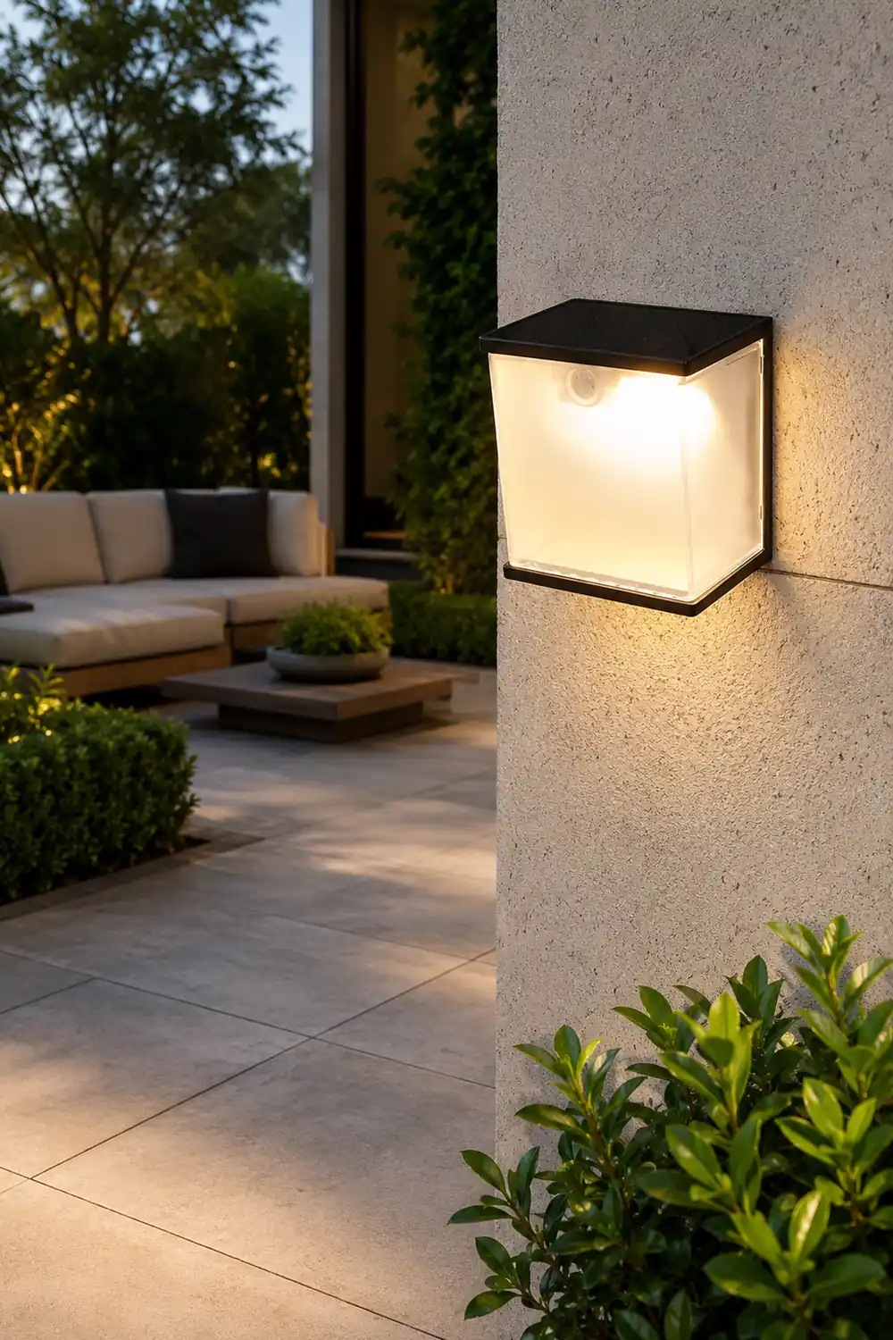 Square Intelligent Motion Sensor LED Waterproof Solar Outdoor Lights - Lumpaz