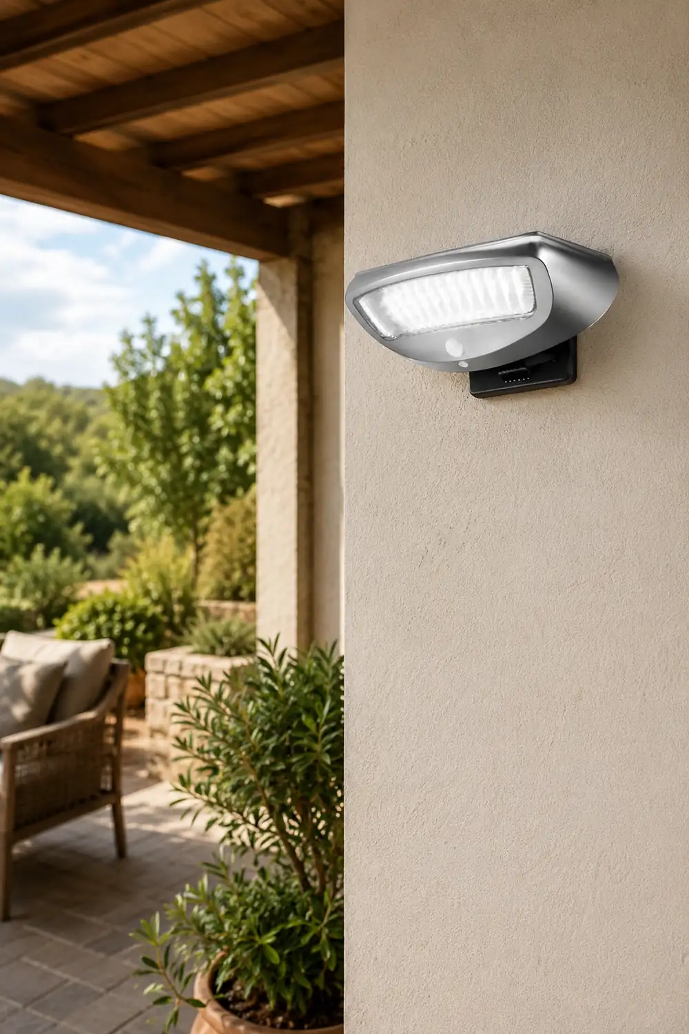 Motion Sensor 45° Adjustable Waterproof Solar Lights Outdoor Wall Lamp - Lumpaz