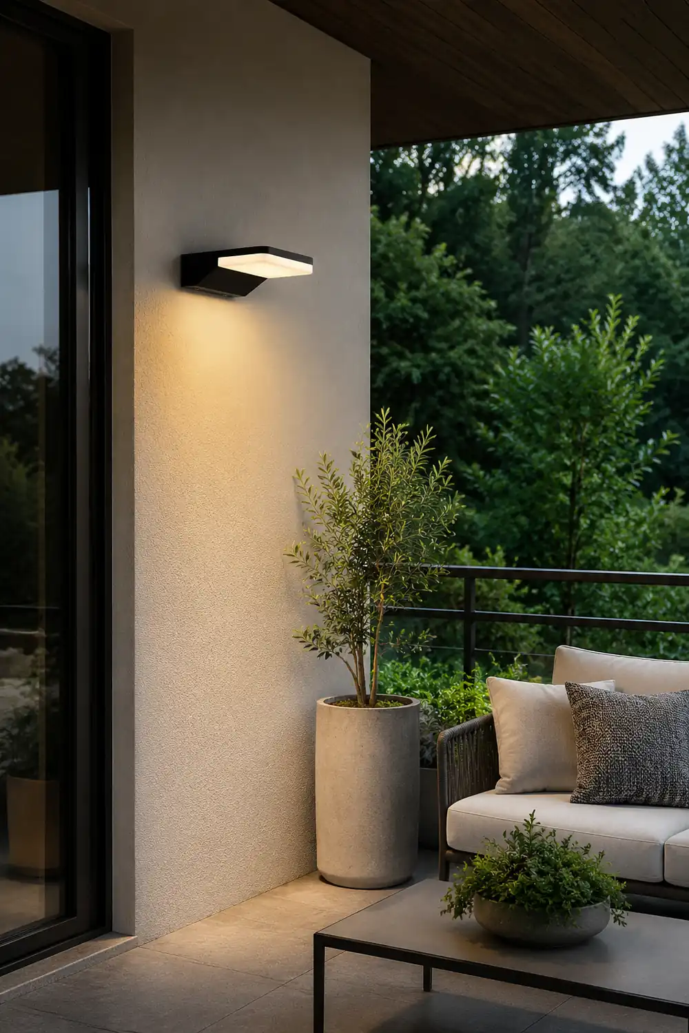 Rectangular Creative LED Waterproof Black Modern Outdoor Wall Sconces Lighting - Lumpaz