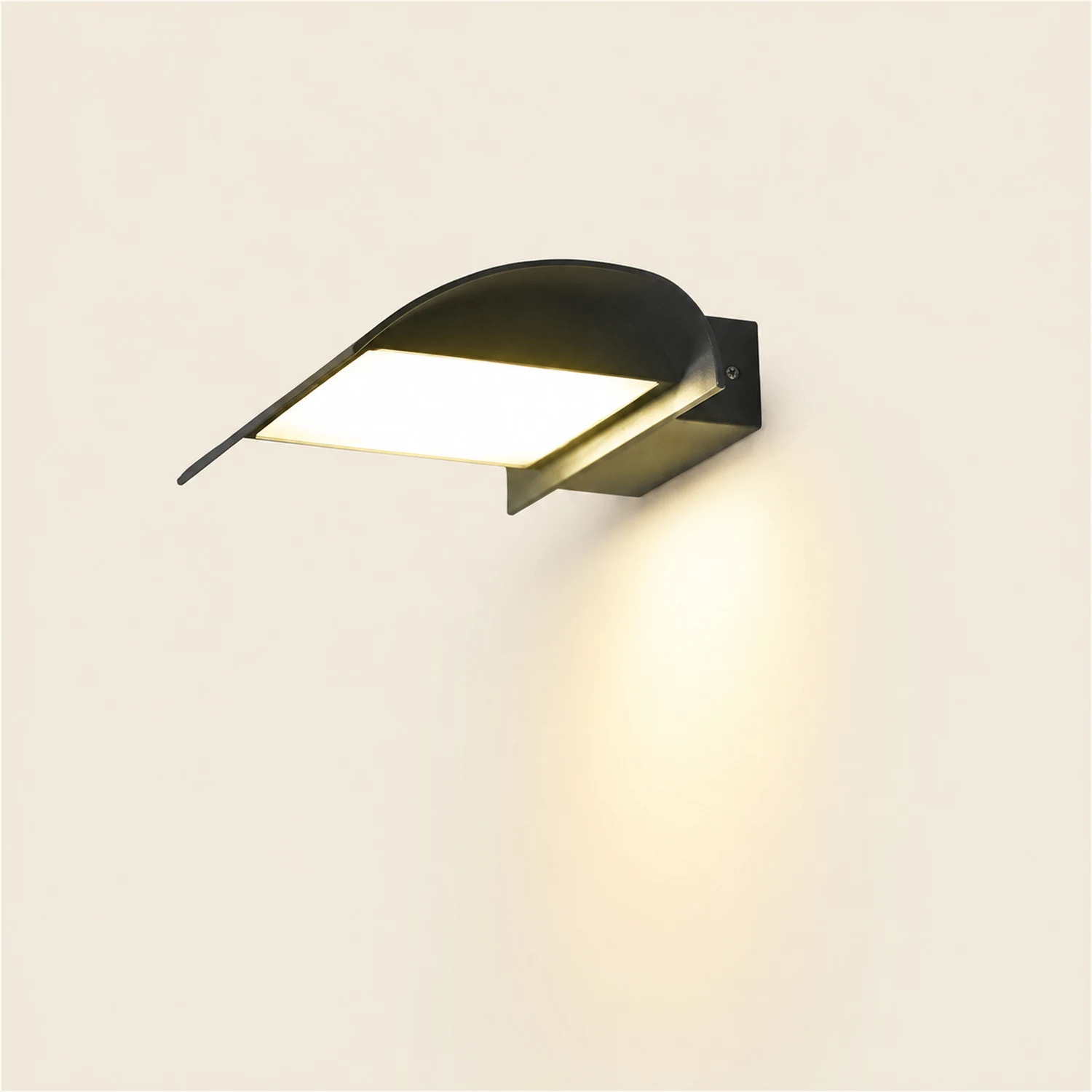 Curved Outdoor Waterproof LED Black Modern Minimalist Wall Lamp Exterior Lighting - Lumpaz