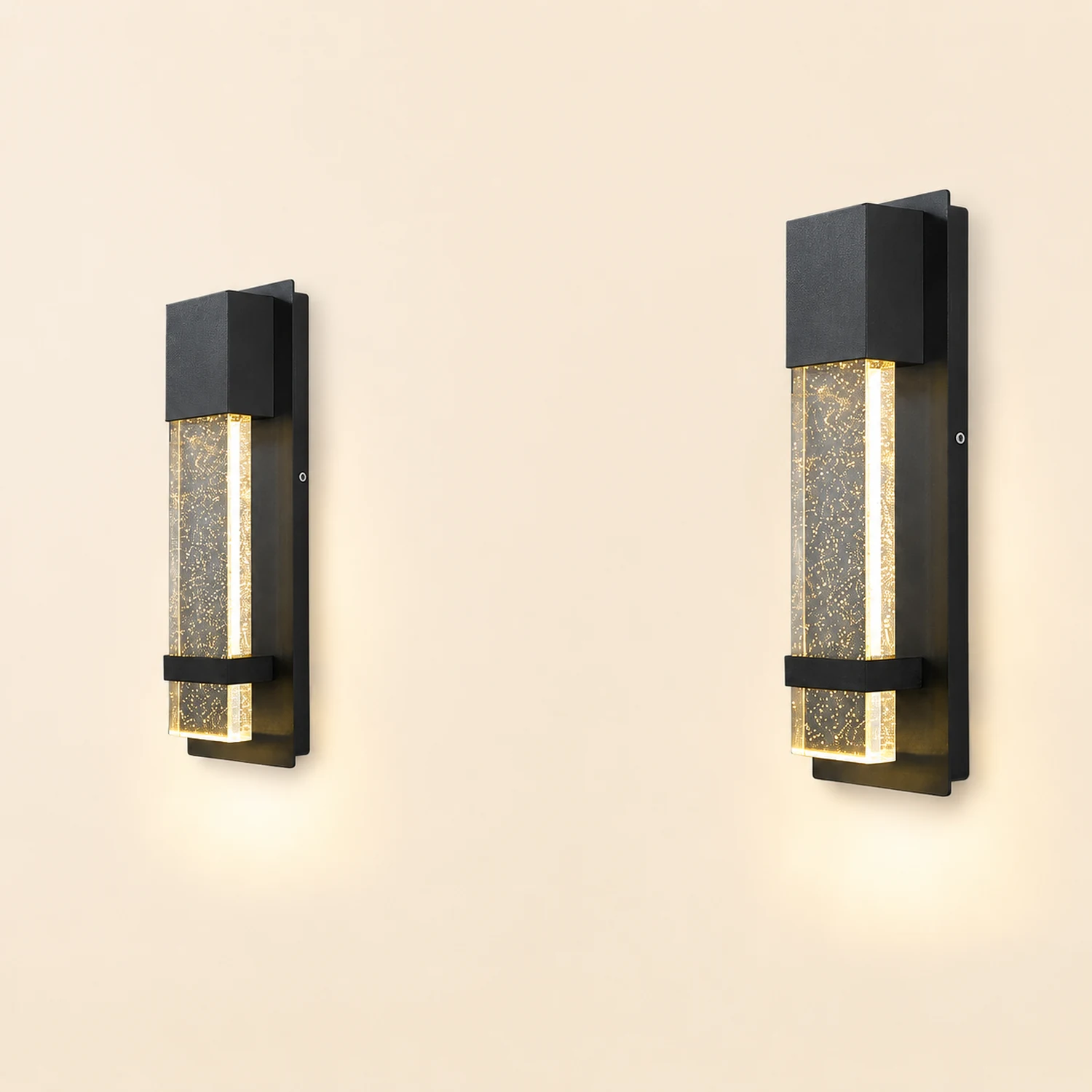 Minimalist Crystal Bubble Glass Waterproof LED Motion Sensor Wall Lamp - Lumpaz