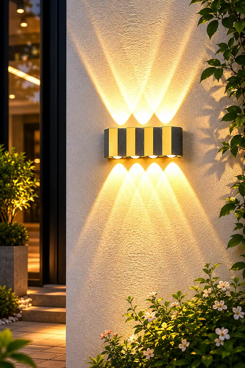 Wavy Creative Up and Down Light LED Waterproof Modern Wall Lights Fixture - Lumpaz