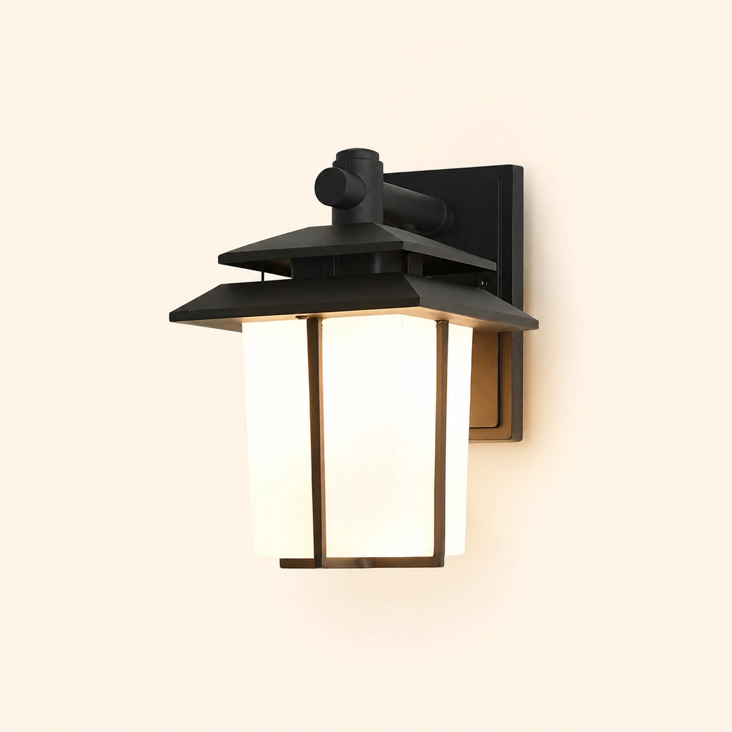 Vintage Glass Aluminum Waterproof European Style Outdoor Wall Sconces Lighting - Lumpaz