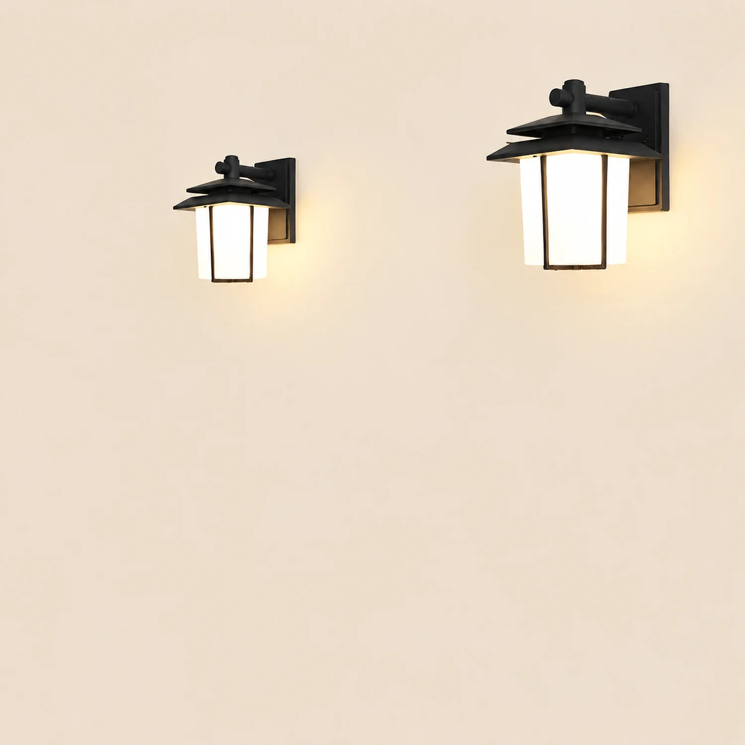 Vintage Glass Aluminum Waterproof European Style Outdoor Wall Sconces Lighting - Lumpaz