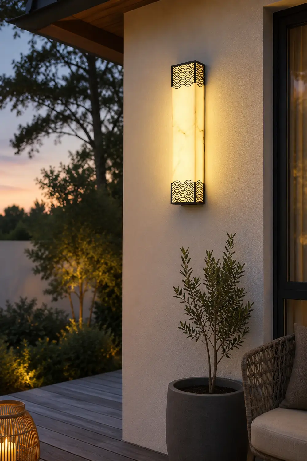 Rectangular Resin LED Waterproof Vintage Outdoor Wall Lights Wall Lamp - Lumpaz