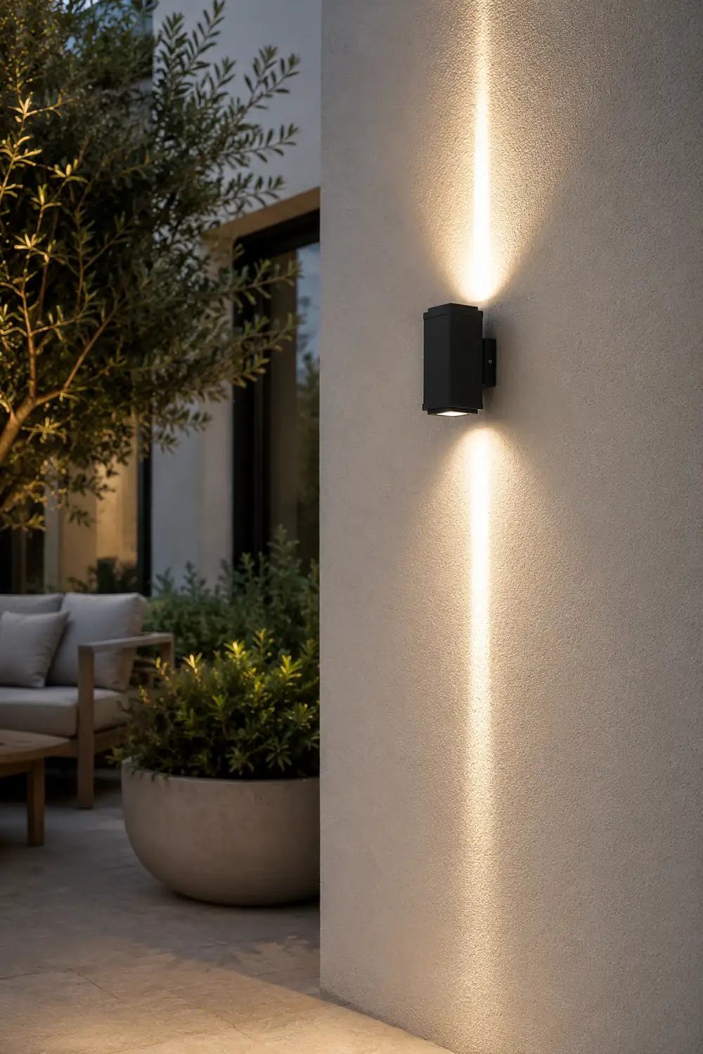 Up Down Lighting LED Outdoor Waterproof Black Modern Wall Washer Light - Lumpaz