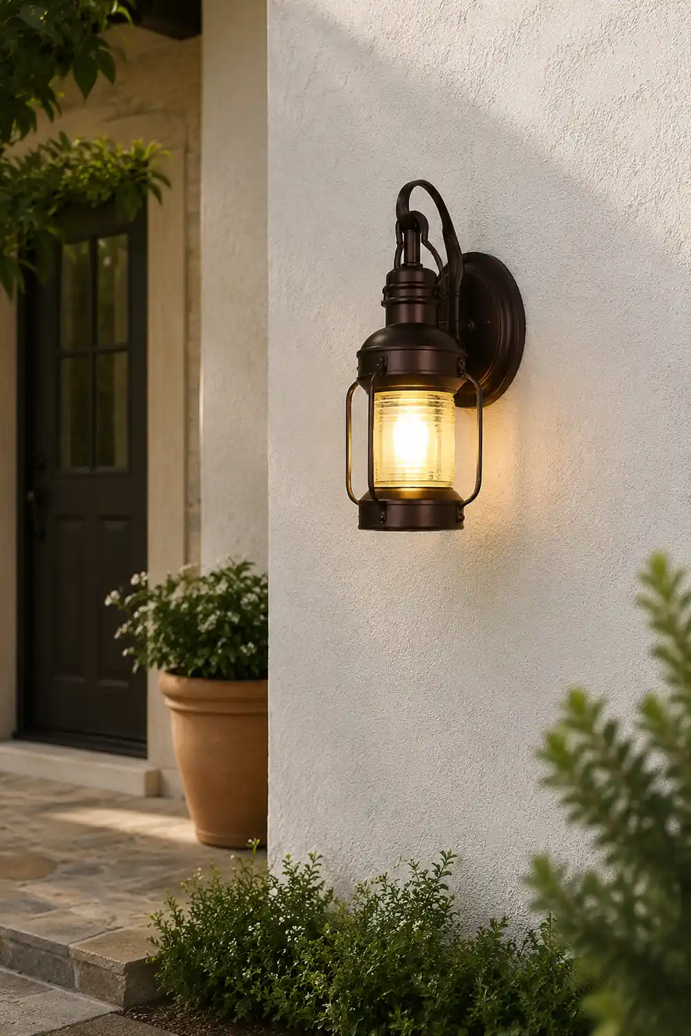 Antique Lantern Aluminum Waterproof LED Outdoor Wall Lamp Lawn Lights - Lumpaz