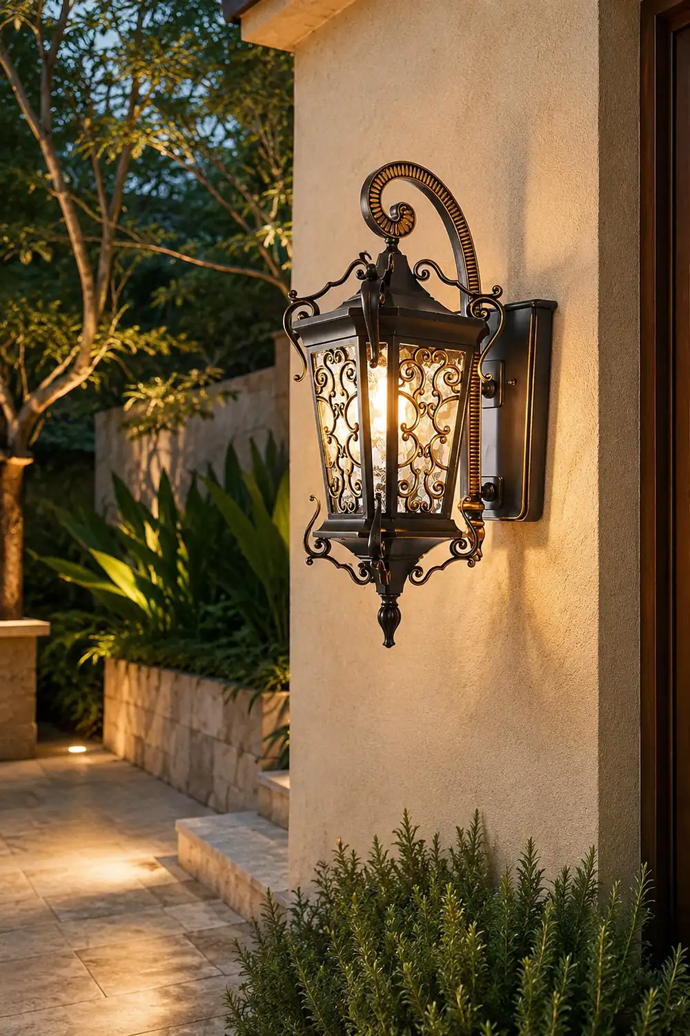Retro Pattern Outdoor Waterproof European Style Wall Lamp Exterior Lights - Lumpaz