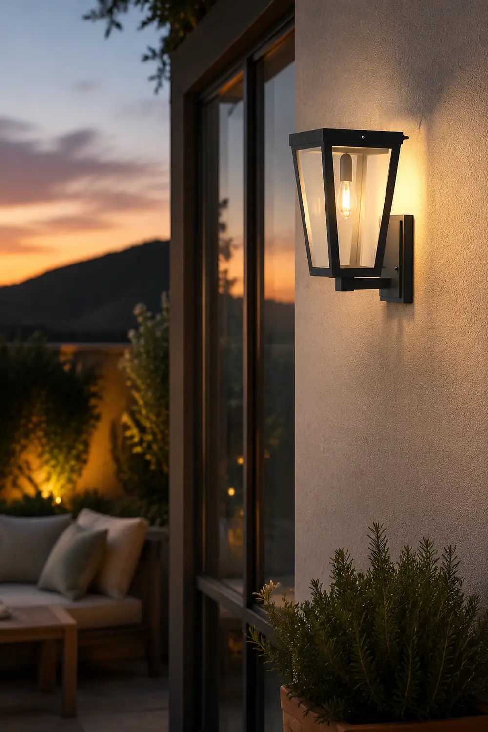 Square Smart Light Control Waterproof LED Solar Outdoor Wall Lights - Lumpaz