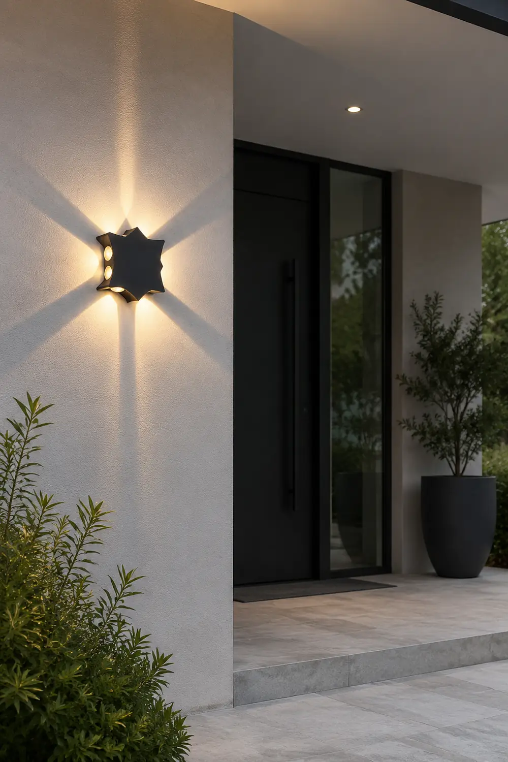 Unique Star Up and Down Lighting LED Waterproof Black Modern Wall Lamp - Lumpaz