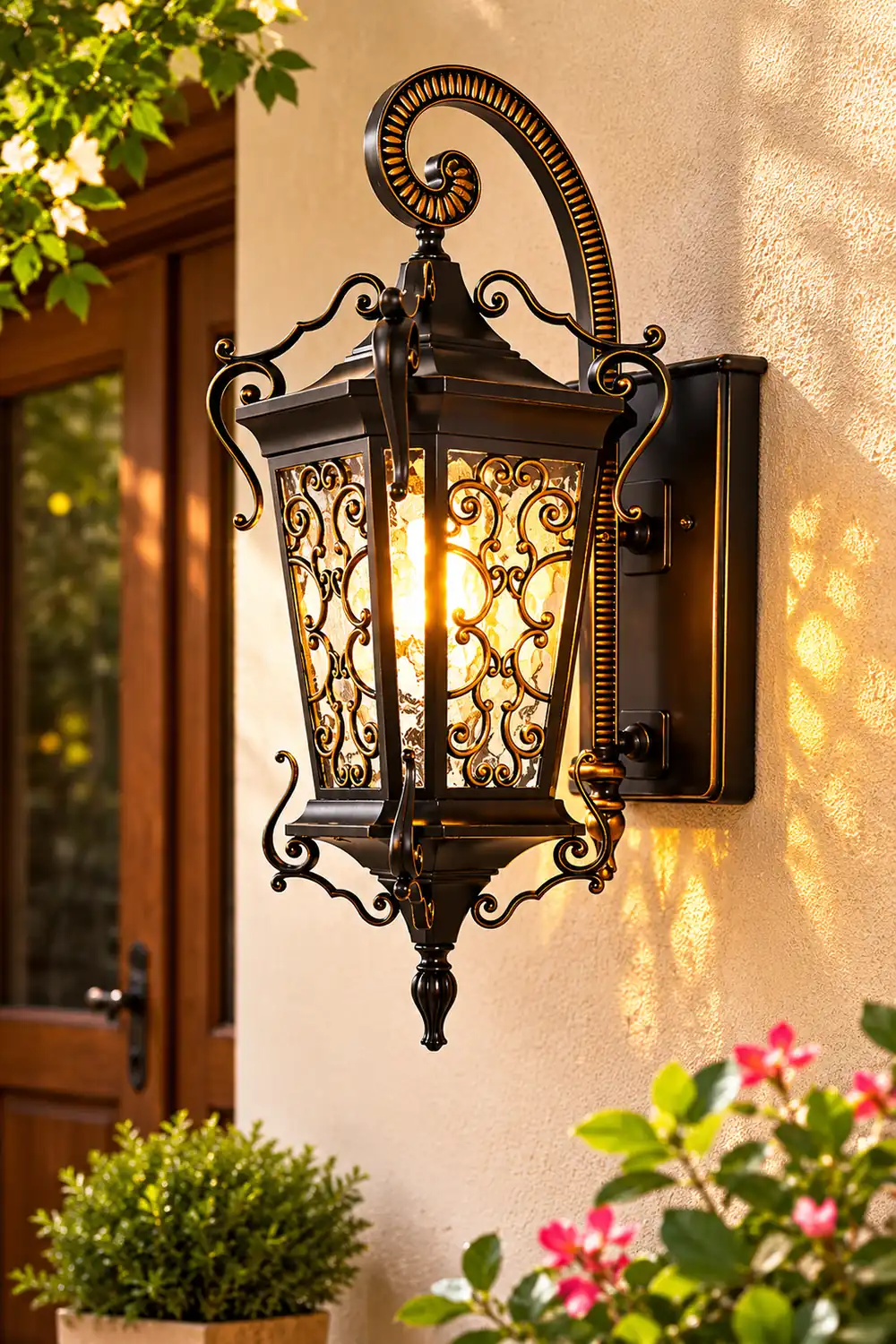 Retro Pattern Outdoor Waterproof European Style Wall Lamp Exterior Lights - Lumpaz