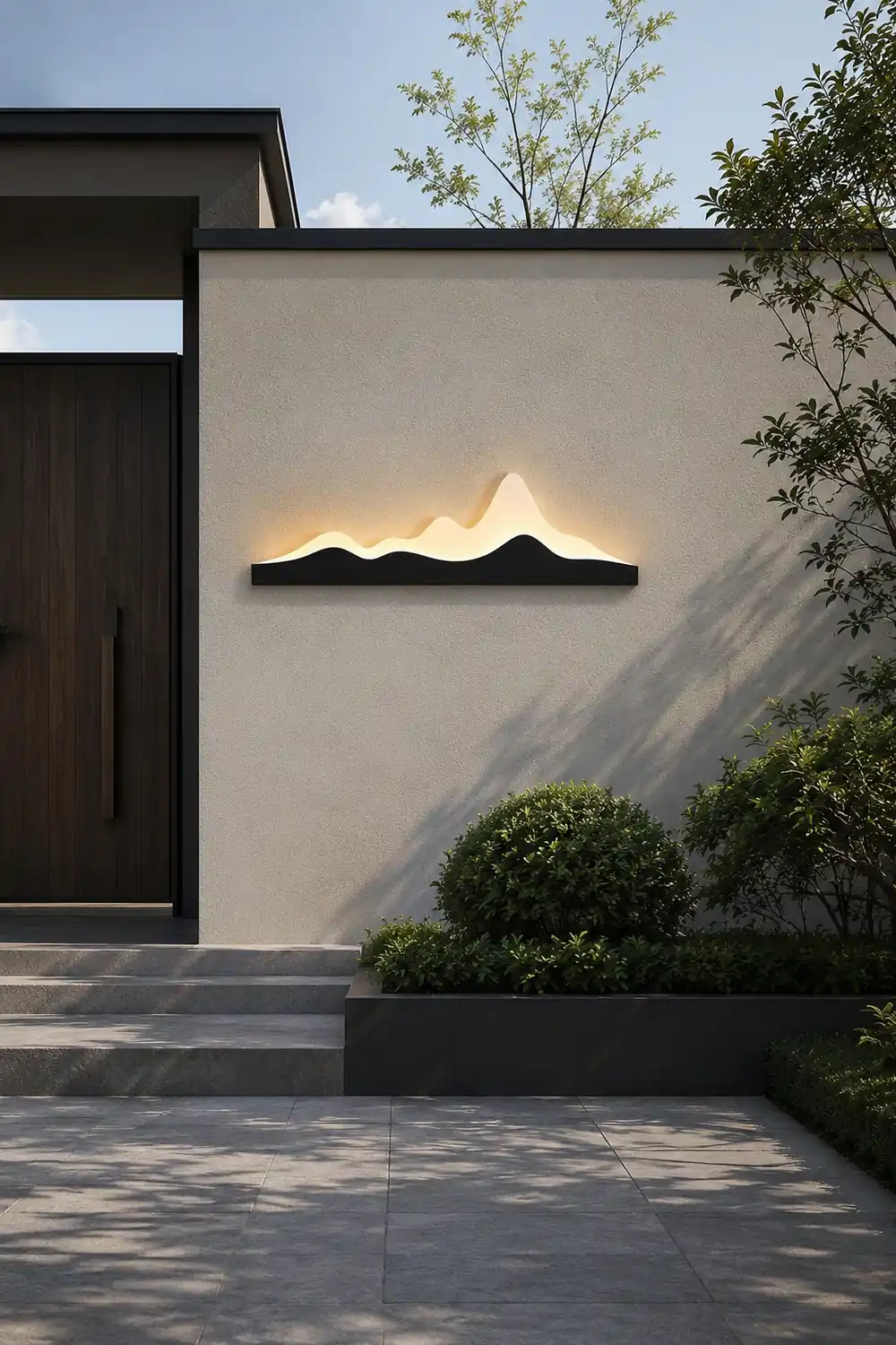 Mountain Scenery Creative Waterproof LED Modern Outdoor Wall Lights - Lumpaz