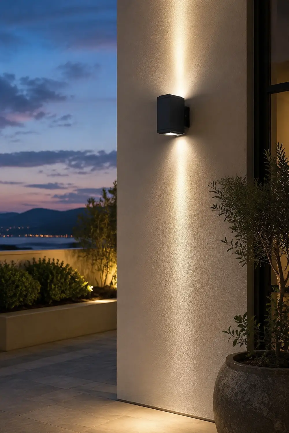 Up Down Lighting LED Outdoor Waterproof Black Modern Wall Washer Light - Lumpaz