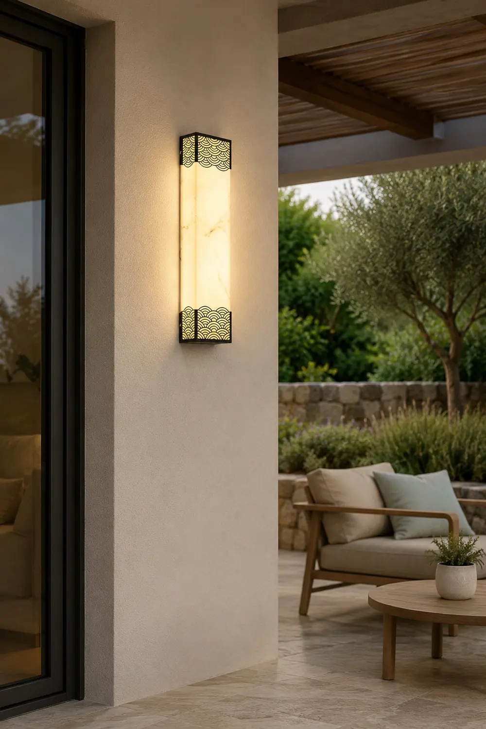 Rectangular Resin LED Waterproof Vintage Outdoor Wall Lights Wall Lamp - Lumpaz