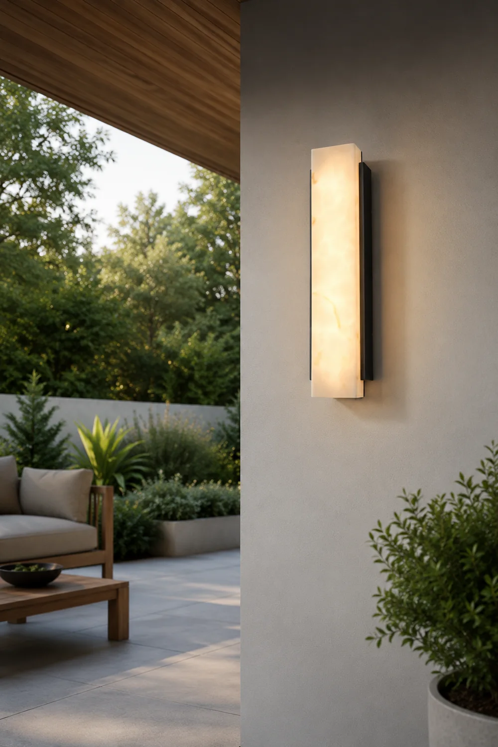 Rectangular Metal LED Waterproof Black Modern Outdoor Wall Lights - Lumpaz