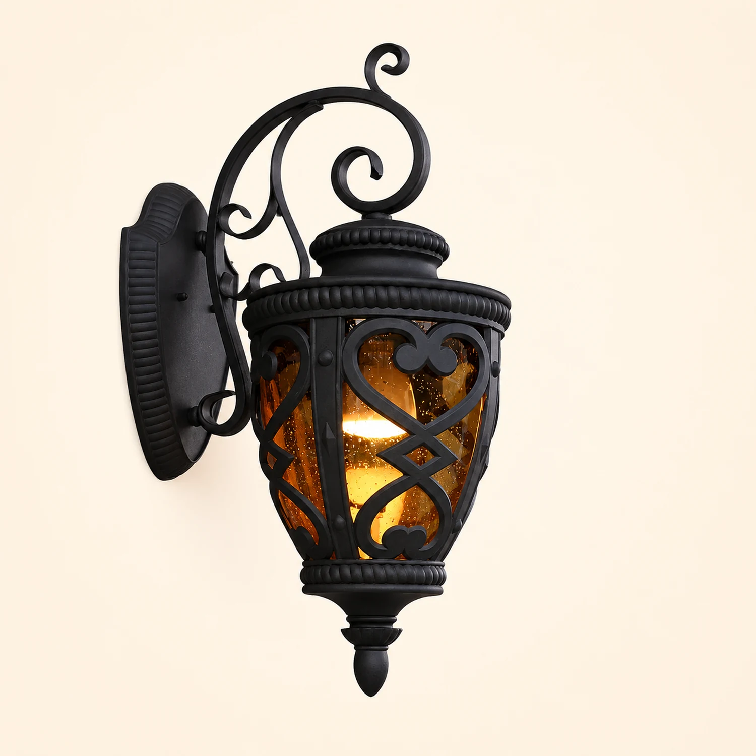 Retro Die-Casting Aluminum Waterproof American Outdoor Wall Light Fixture - Lumpaz