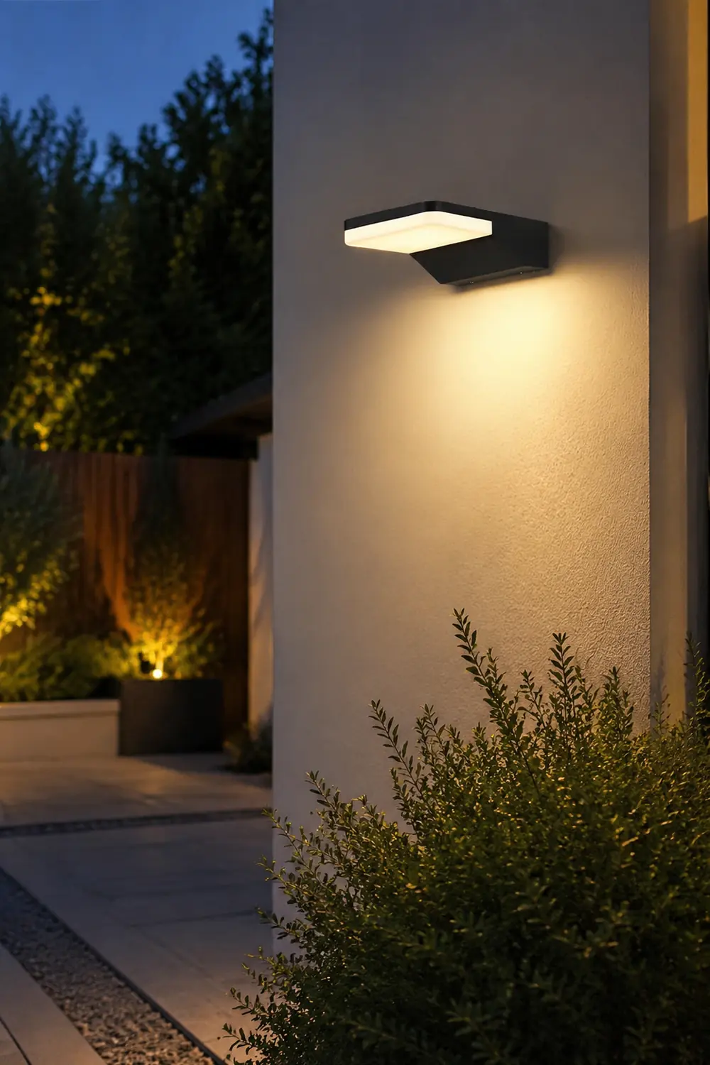Rectangular Creative LED Waterproof Black Modern Outdoor Wall Sconces Lighting - Lumpaz