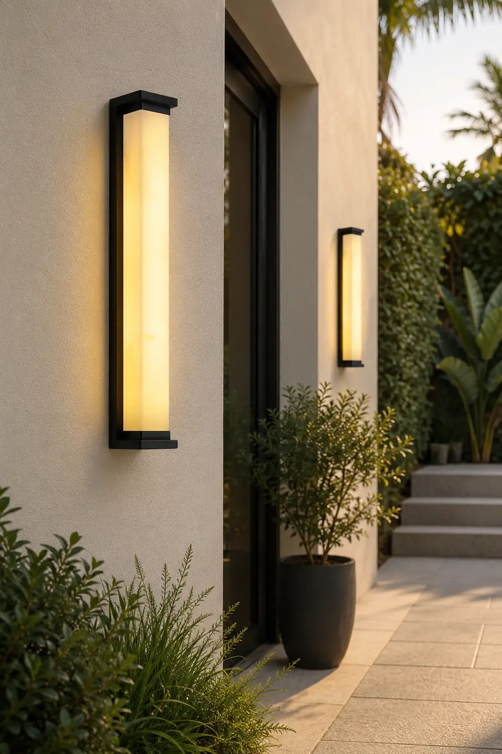 Strip Minimalist Waterproof Stainless Steel Modern Outdoor Wall Lights - Lumpaz