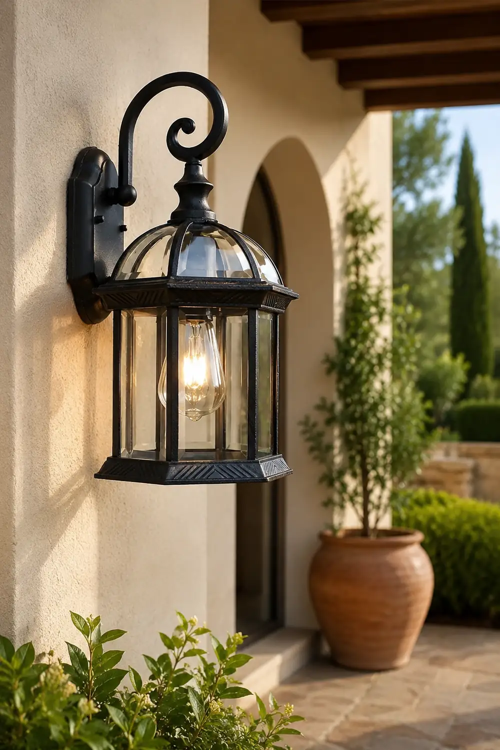 Double-layer Waterproof Glass E27 Vintage Wall Sconce Lighting Wall Lamp - Lumpaz