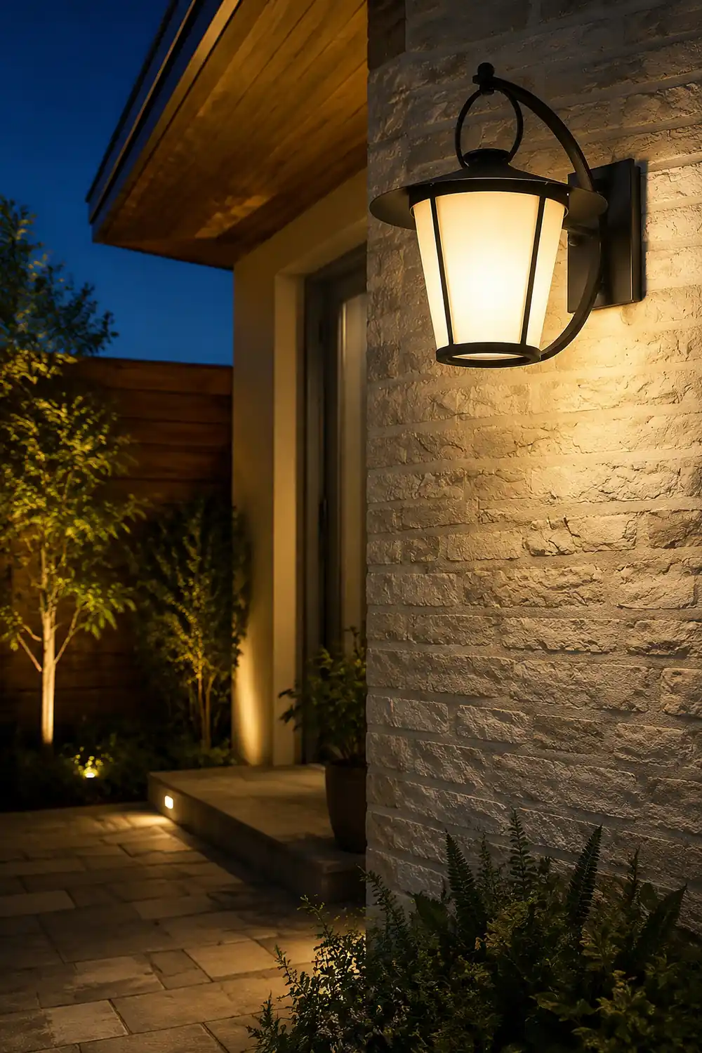 Waterproof Creative Round Glass Shade American Style Outdoor Wall Lamp - Lumpaz