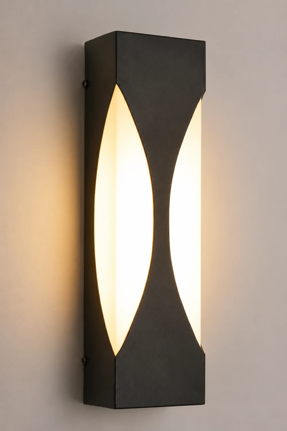 Creative Rectangular Waterproof LED Black Modern Outdoor Wall Sconce Lighting - Lumpaz