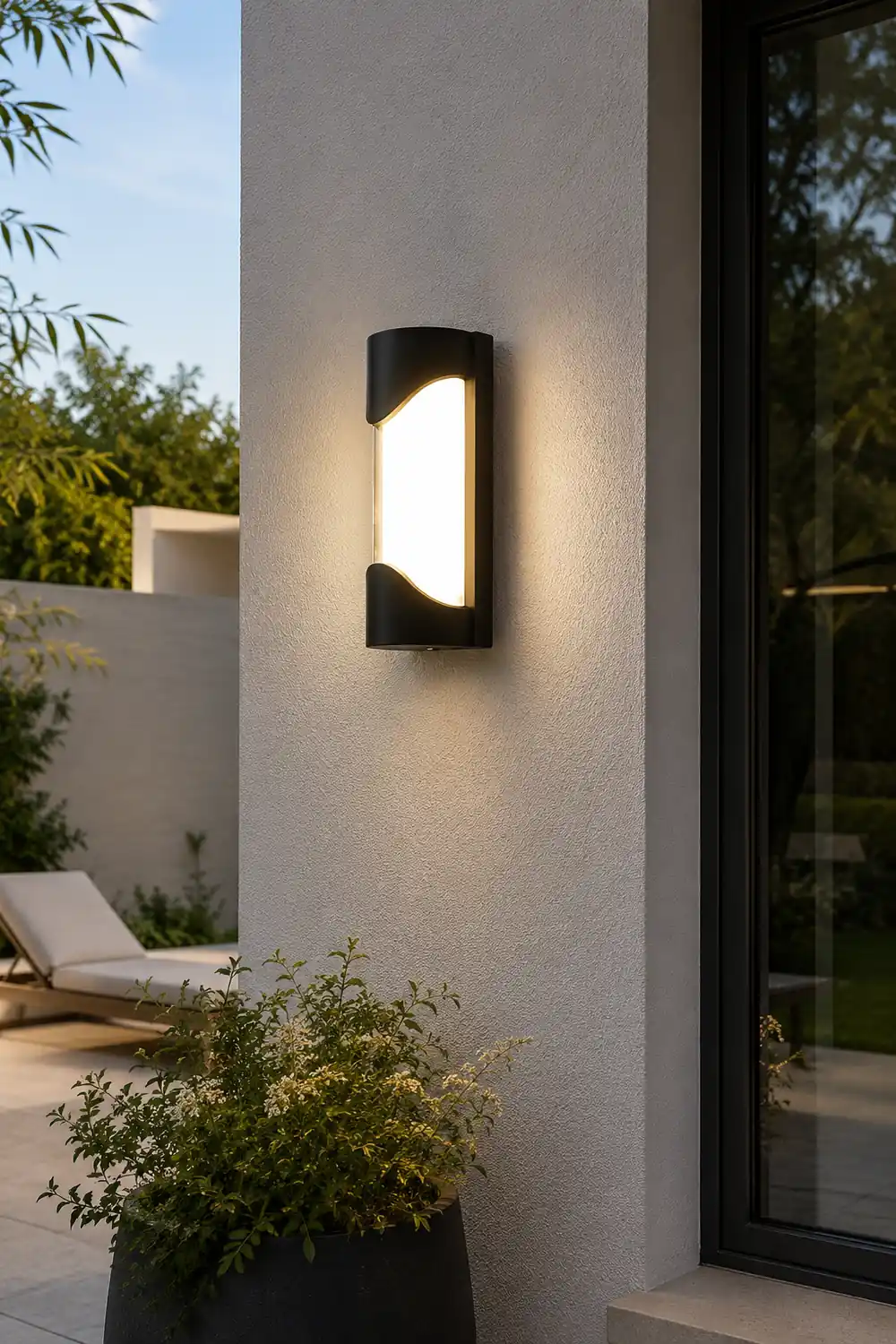 Creative Waterproof LED Black Modern Outdoor Wall Lamp Exterior Lights - Lumpaz