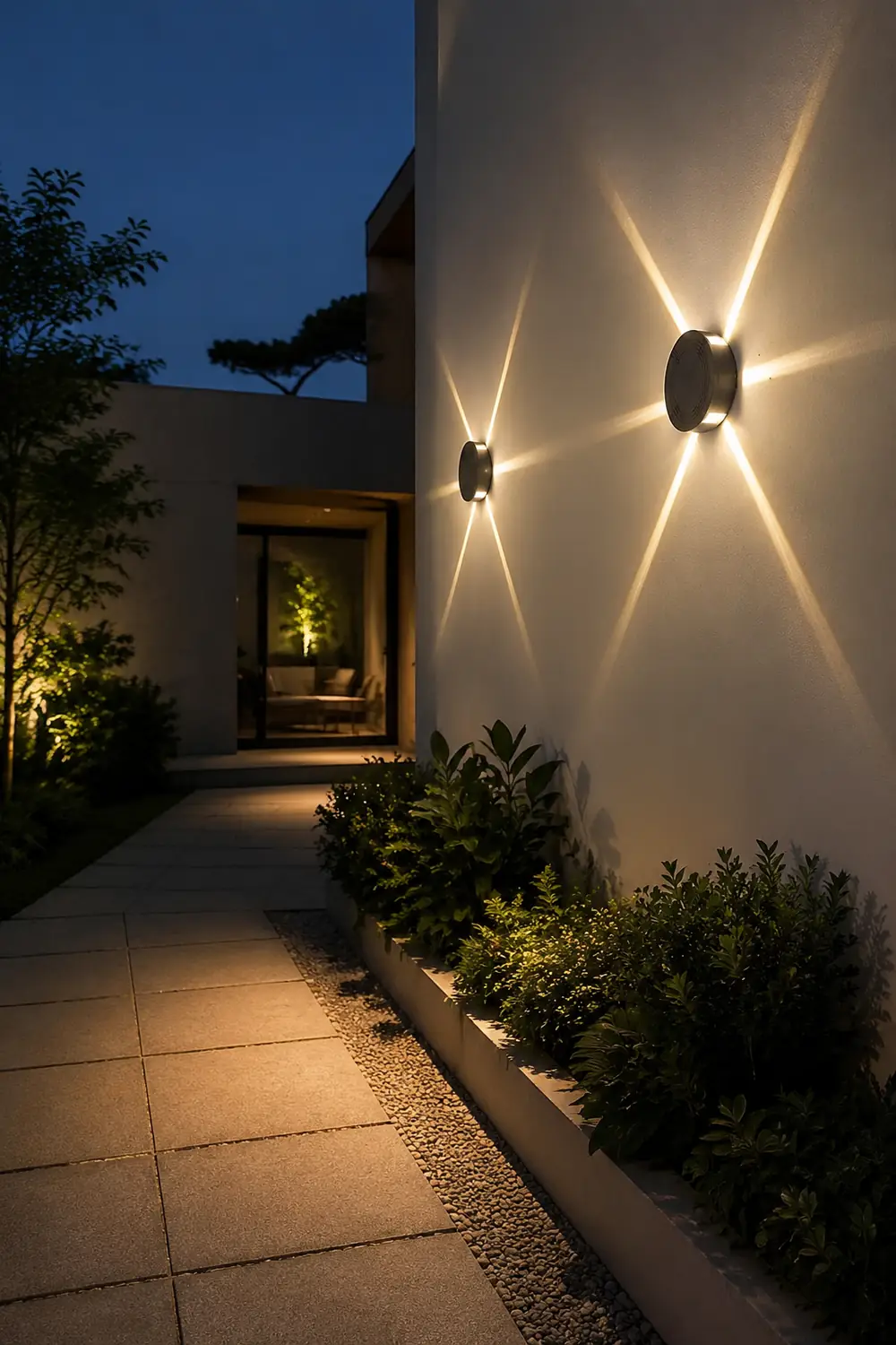 Round Square LED 12W Cross Star Lights Waterproof Modern Wall Lamp - Lumpaz