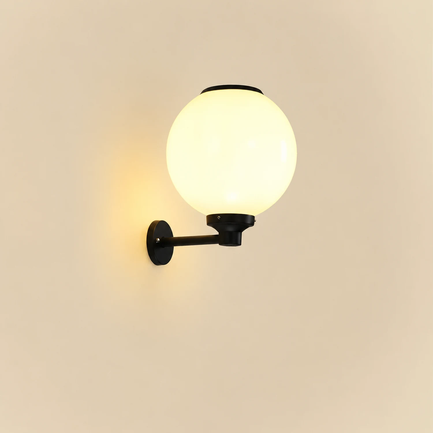 Round Three Step Dimming LED Modern Solar Wall Lights Outdoor Wall Lamp - Lumpaz