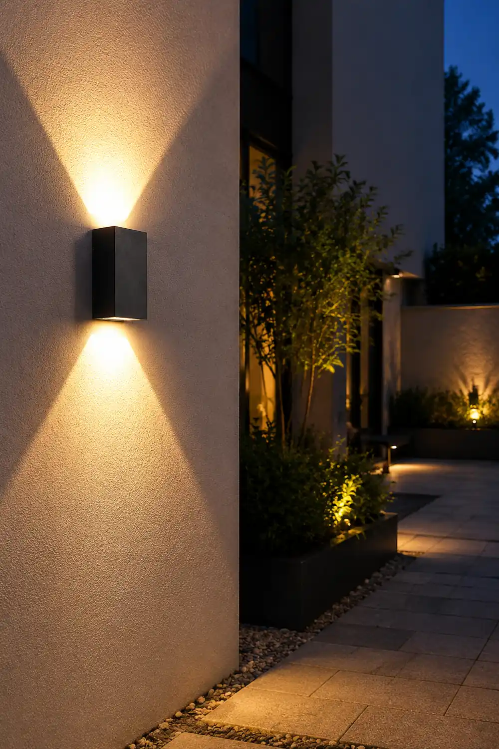 Two Light Effect Optional Waterproof LED Wall Light for Outdoor Villa Courtyard - Lumpaz