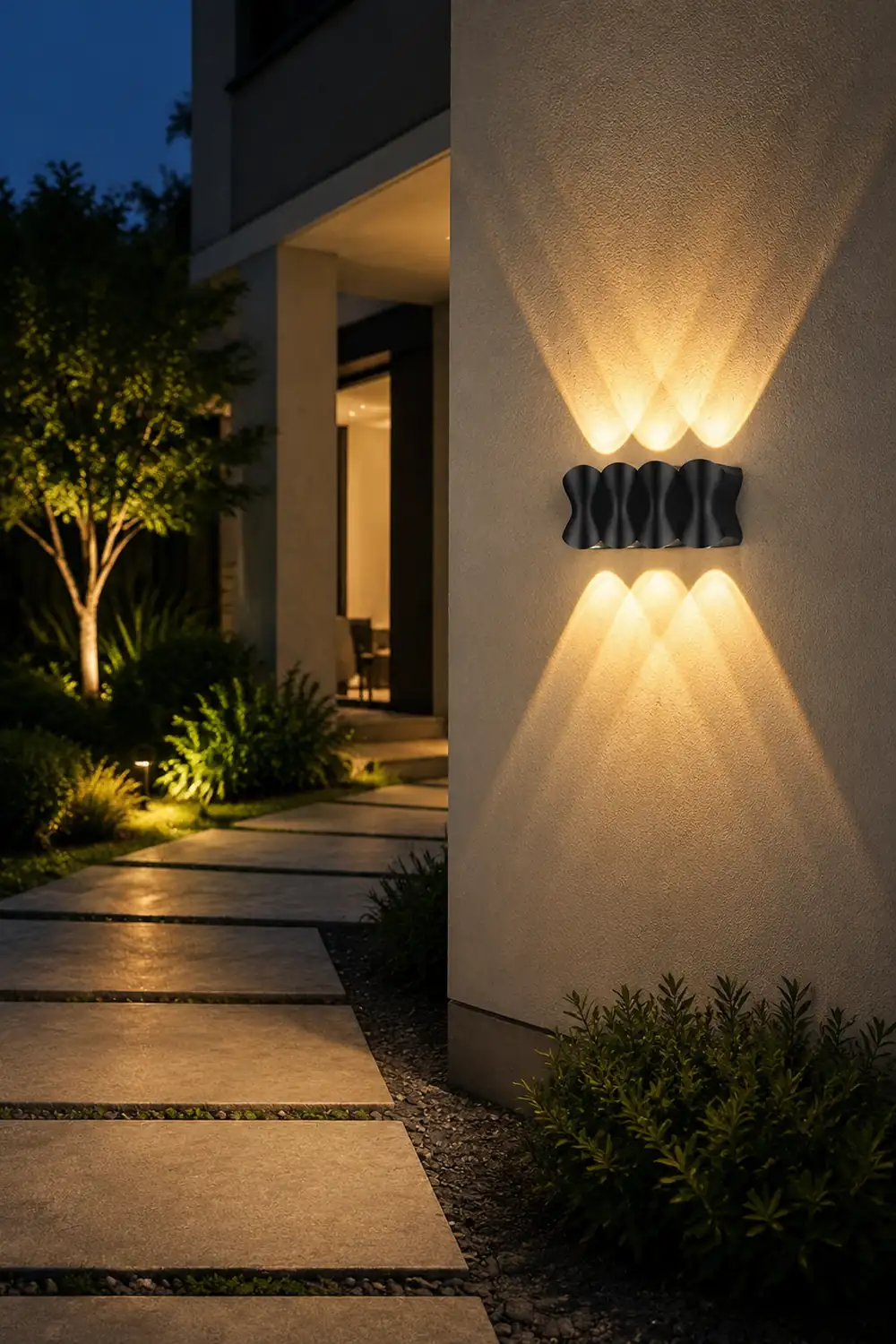 Creative LED Up and Down Lights Waterproof Modern Outdoor Wall Lamp - Lumpaz