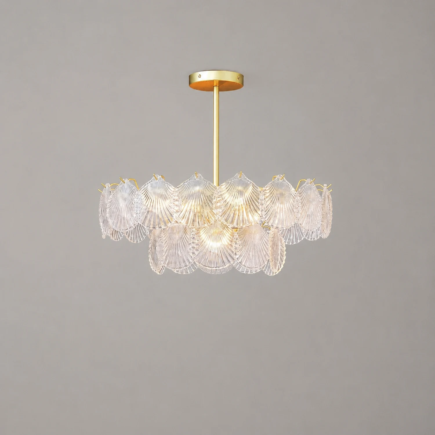 Shell Glass Chandelier - Lumpaz
