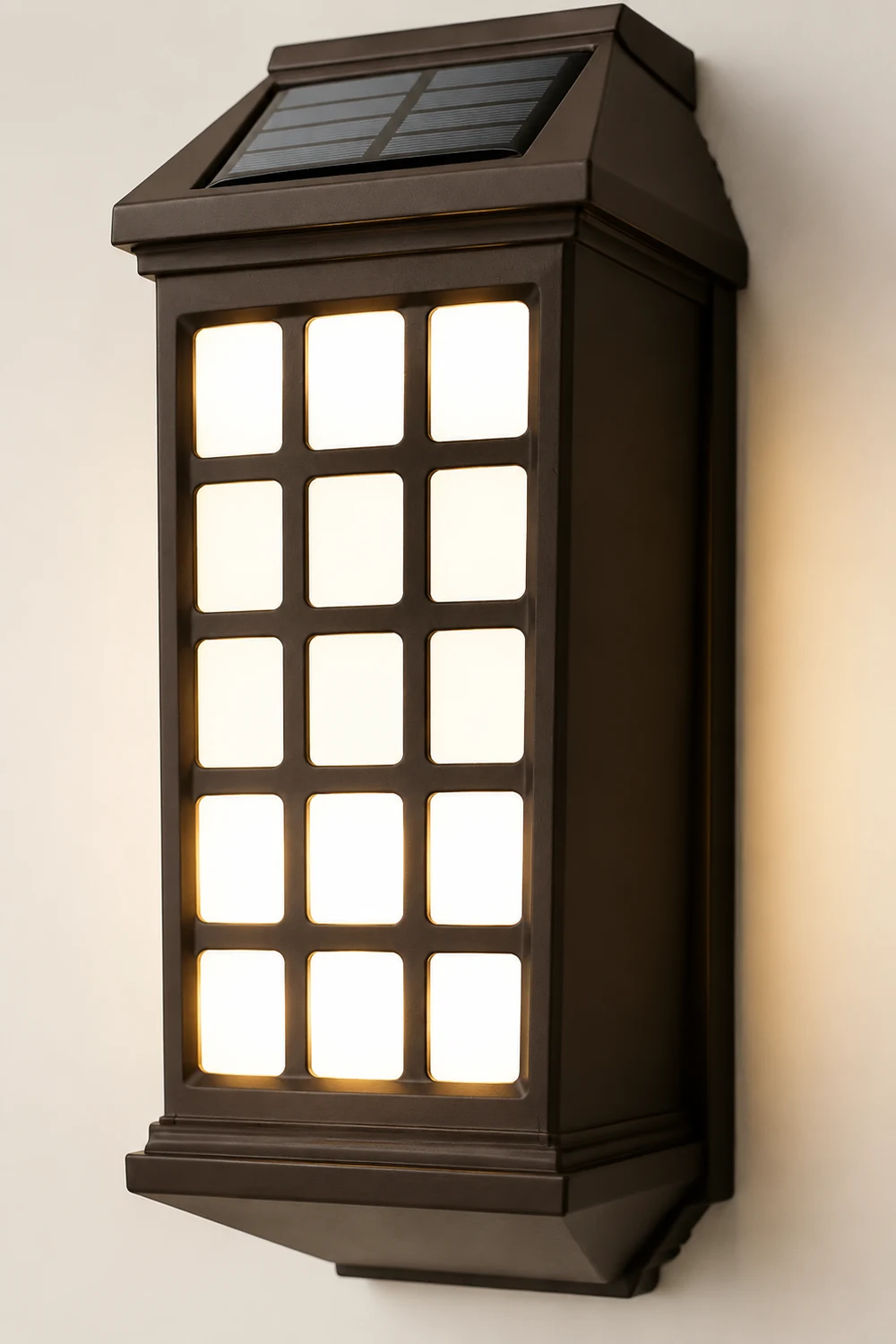 Solar LED Light-controlled Motion Sensor Modern Outdoor Wall Lamp - Lumpaz