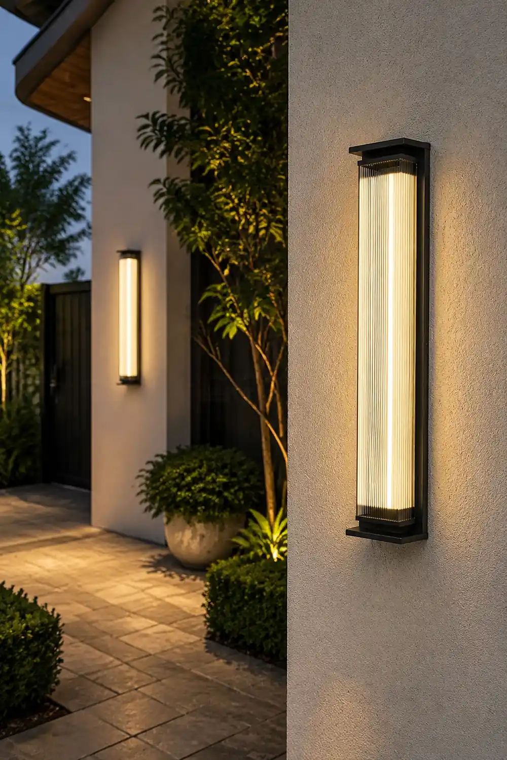Creative Strip Waterproof Black Modern LED Wall Lamp Outdoor Wall Lights - Lumpaz