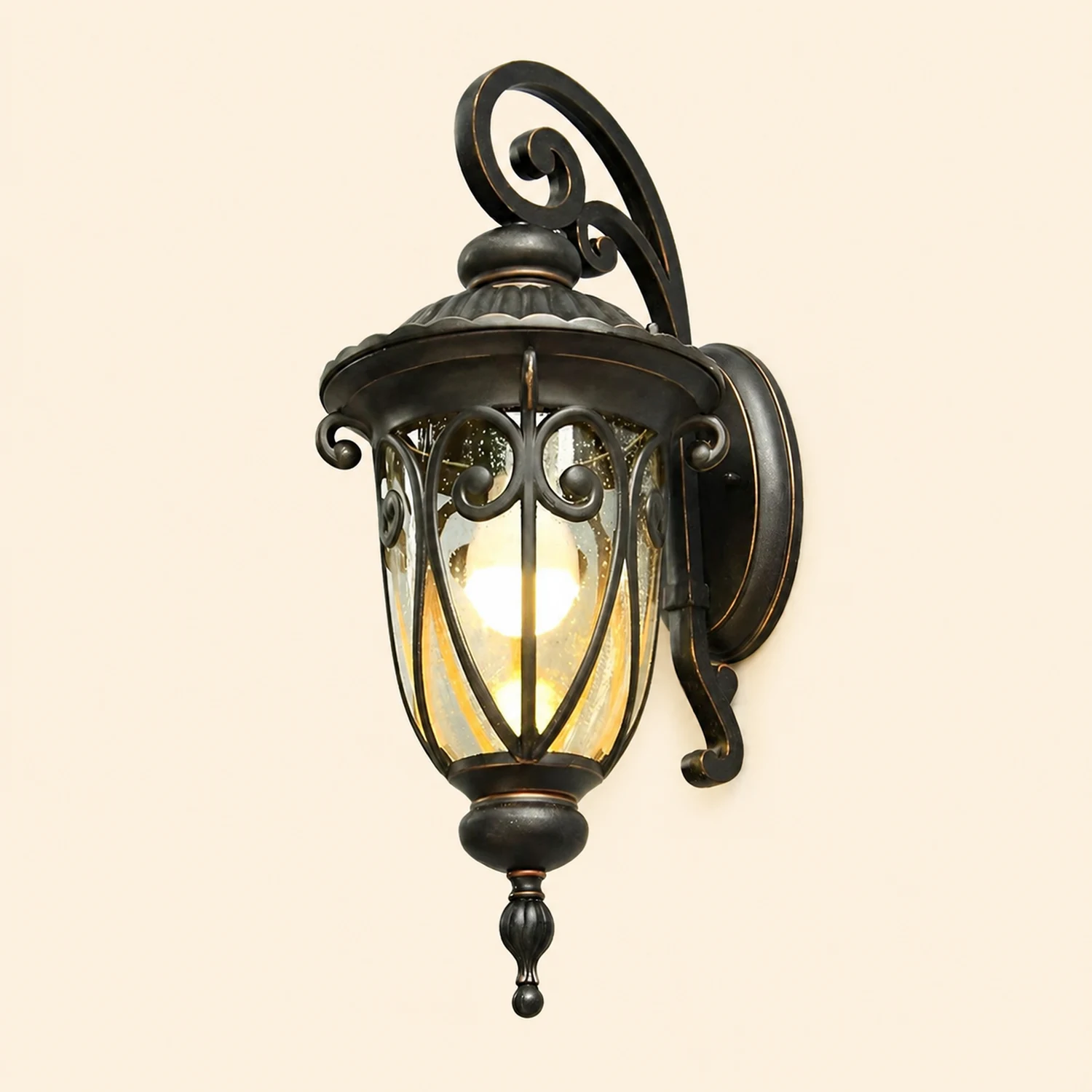 Waterproof Aluminum Bubbles Glass European-Style Outdoor Wall Lights - Lumpaz