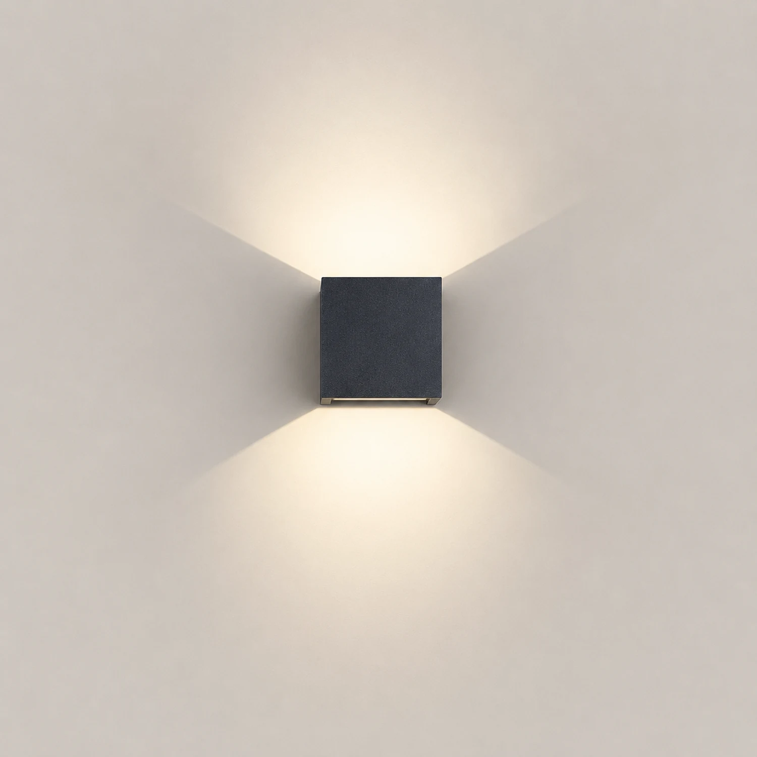 Waterproof Square LED up and down Lighting Modern Outdoor Wall Lights - Lumpaz