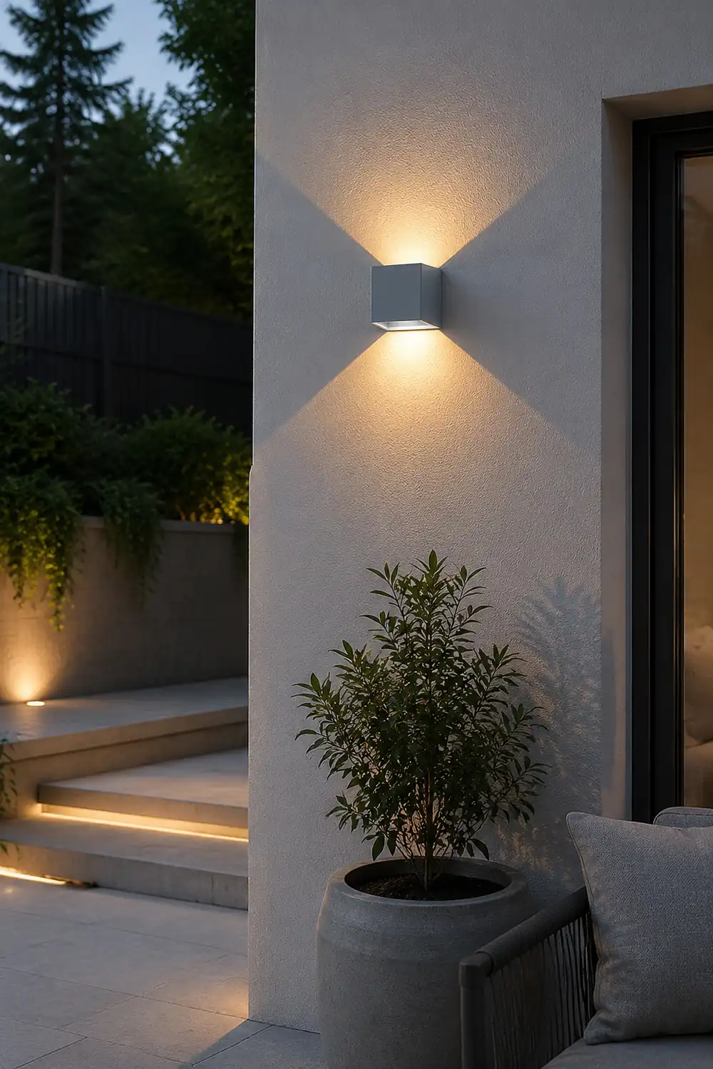Modern Minimalist Waterproof LED Wall Light for Outdoor Villa Courtyard Garden - Lumpaz