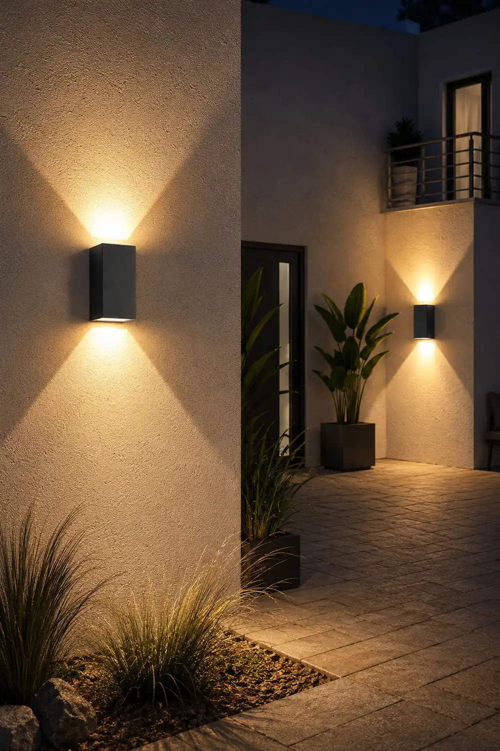 Two Light Effect Optional Waterproof LED Wall Light for Outdoor Villa Courtyard - Lumpaz