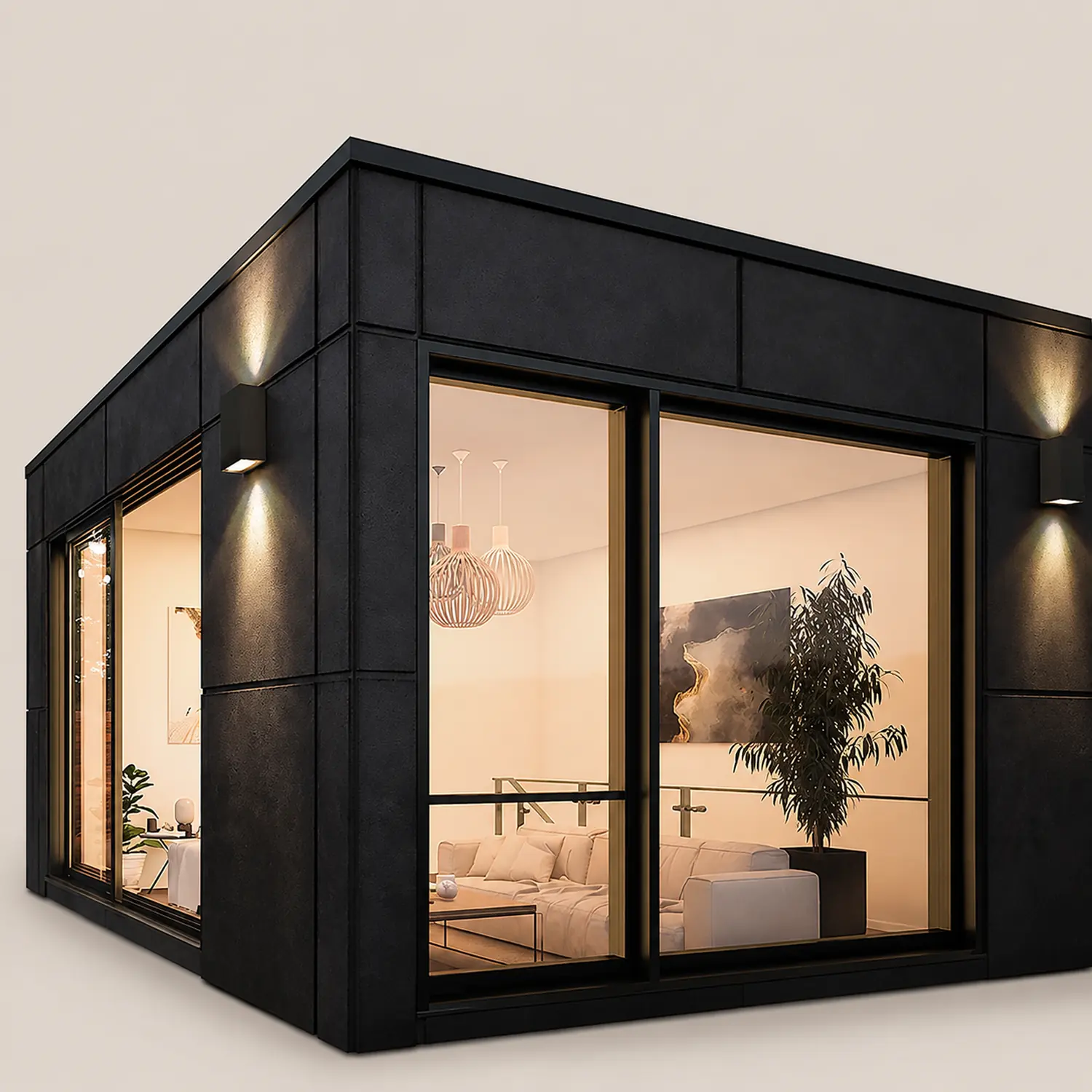 Modern Square Design Outdoor Waterproof Wall Light for Villa Courtyard Balcony - Lumpaz