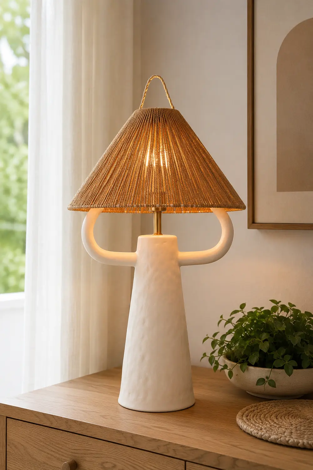 Horns Ceramic Table Lamp - Lumpaz