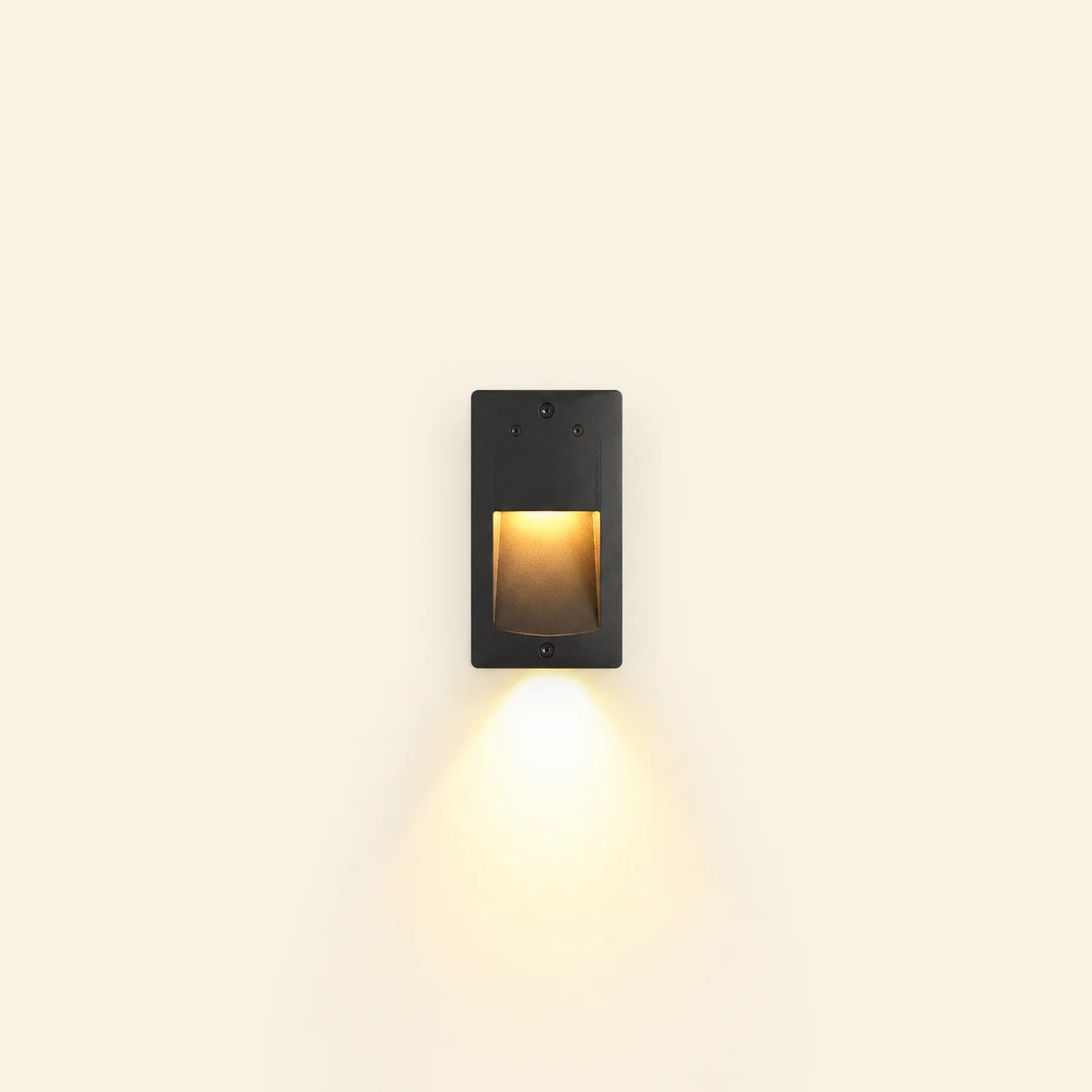 Rectangle Waterproof LED Black Modern Outdoor Step Lights Recessed Stair Sconces - Lumpaz