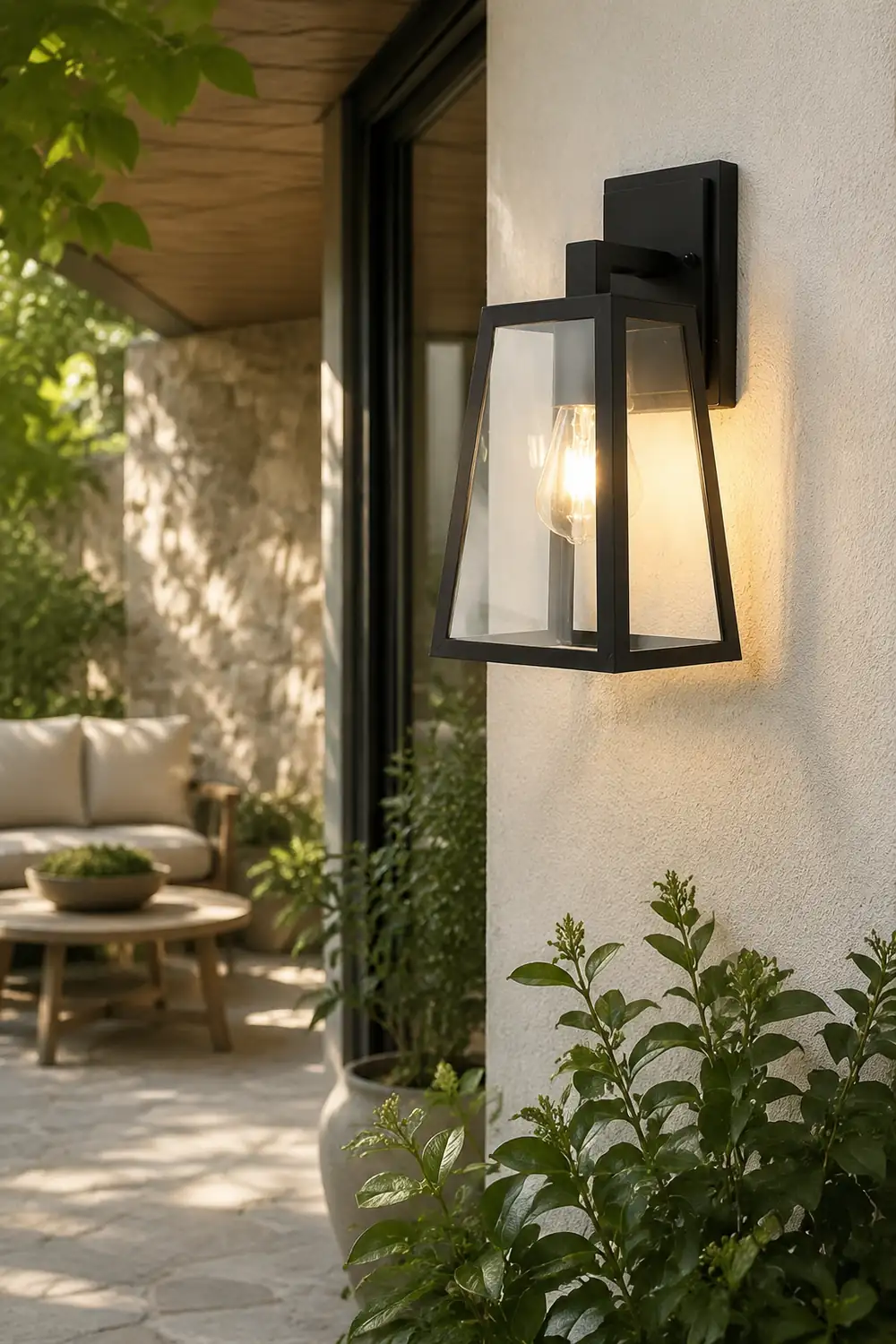 Trapezoidal Waterproof LED Vintage Outdoor Wall Light Wall Sconce Lighting - Lumpaz