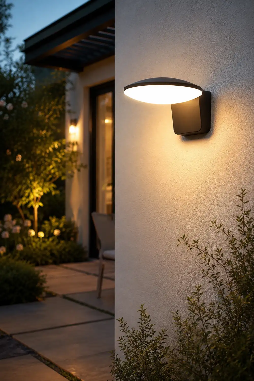 Waterproof Modern Simple Outdoor Solar LED Wall Light for Terrace Balcony - Lumpaz