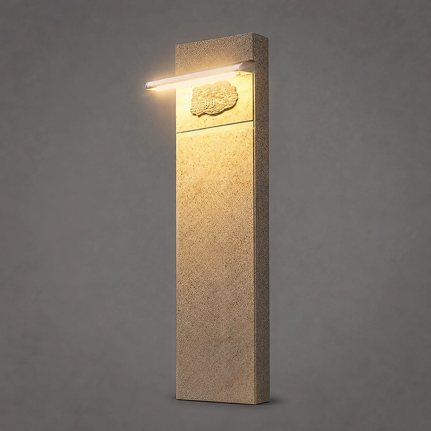 Rectangular Adjustable Waterproof LED Modern Signboard Solar Wall Lamp - Lumpaz